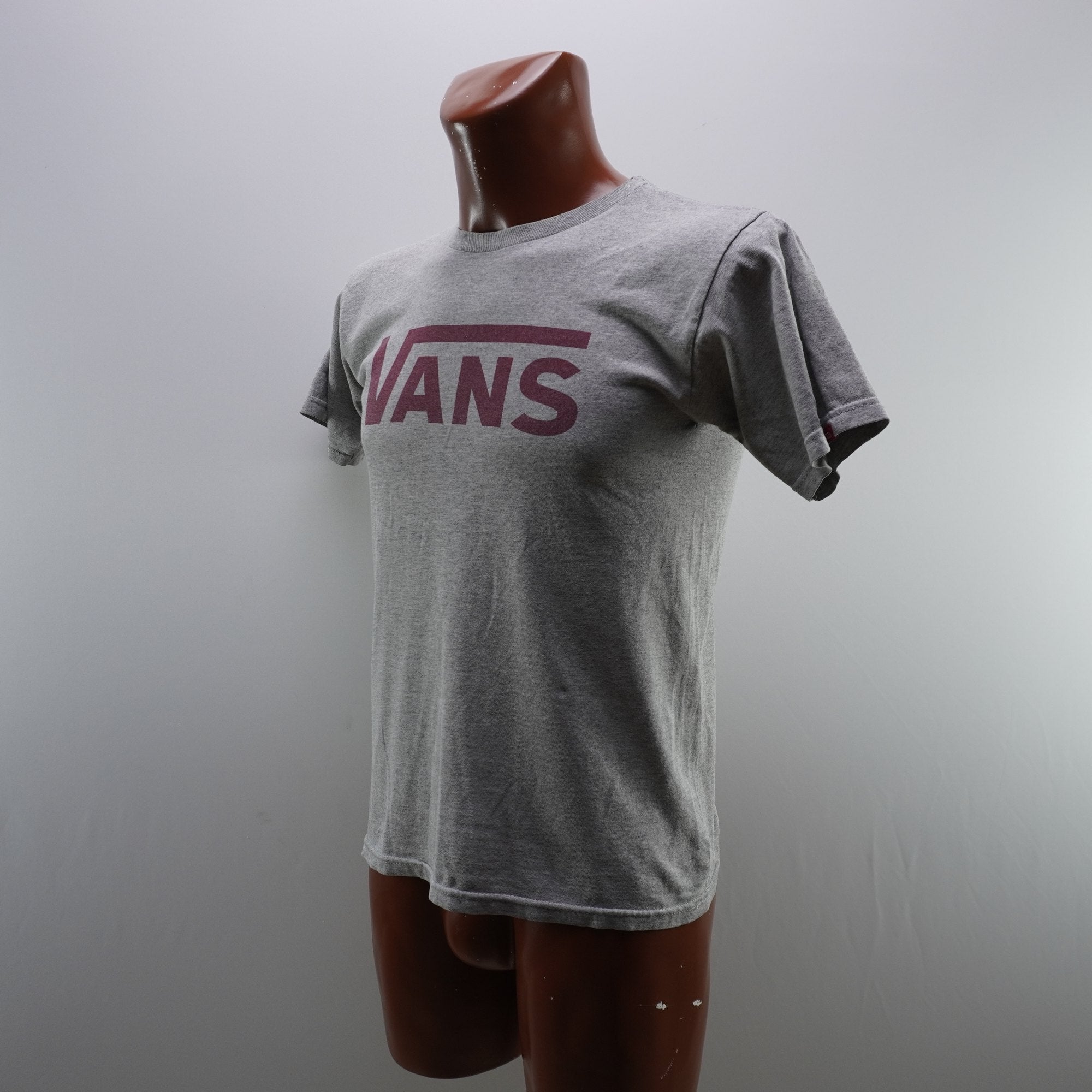 Camiseta de Manga Corta Vans para Hombre - Gris, S, Usada en Muy Buen Estado