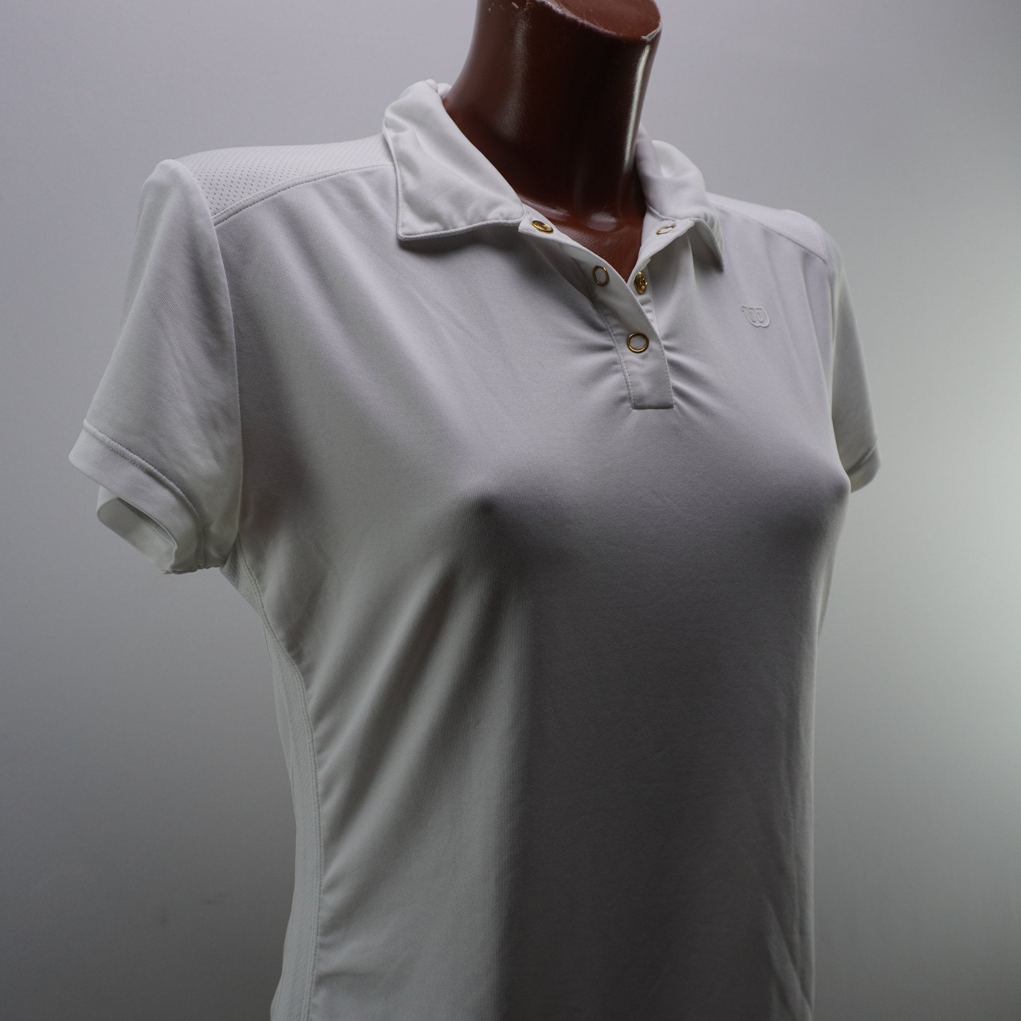 Camiseta de Manga Corta Wilson para Mujer - Blanco, XL, Usada en Muy Buen Estado