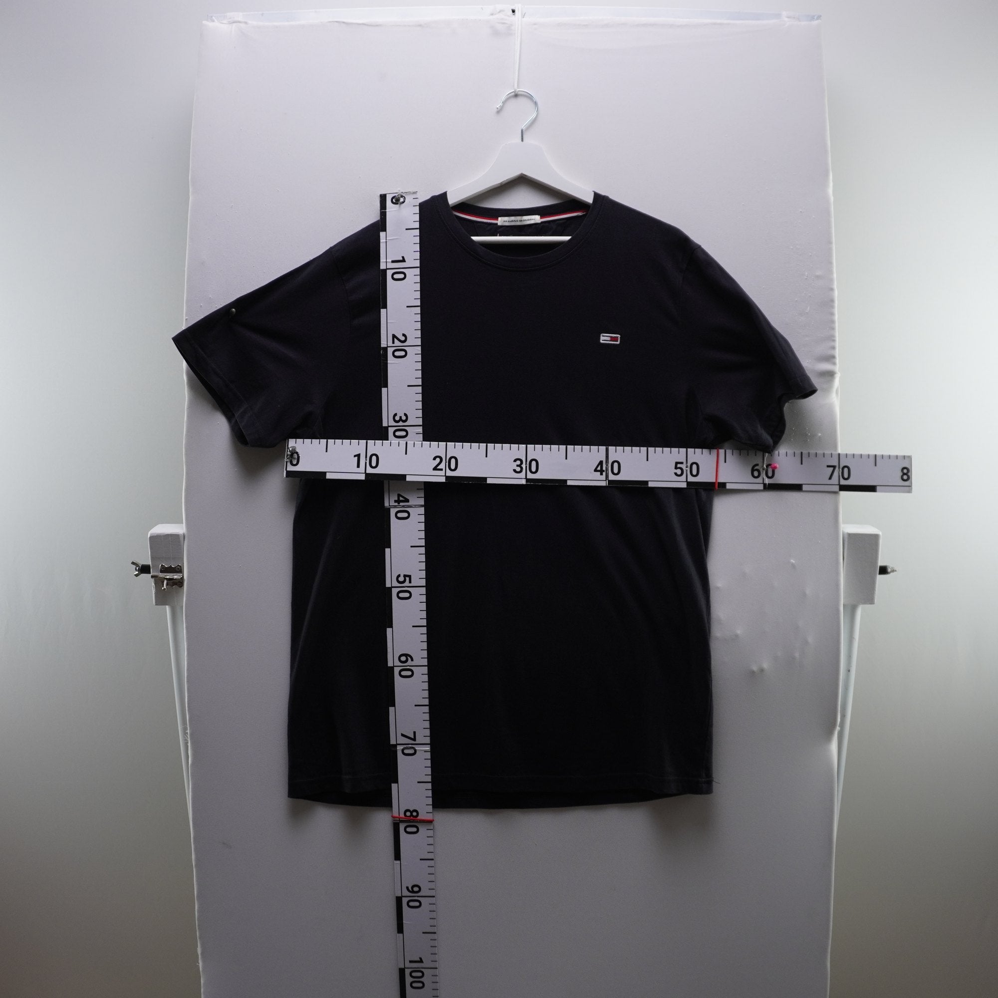 Camiseta de Manga Corta Tommy Hilfiger para Hombre Usada - Negra, XXL