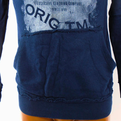 Sudadera con capucha para mujer SMOG en azul oscuro, talla XS: usada en buen estado
