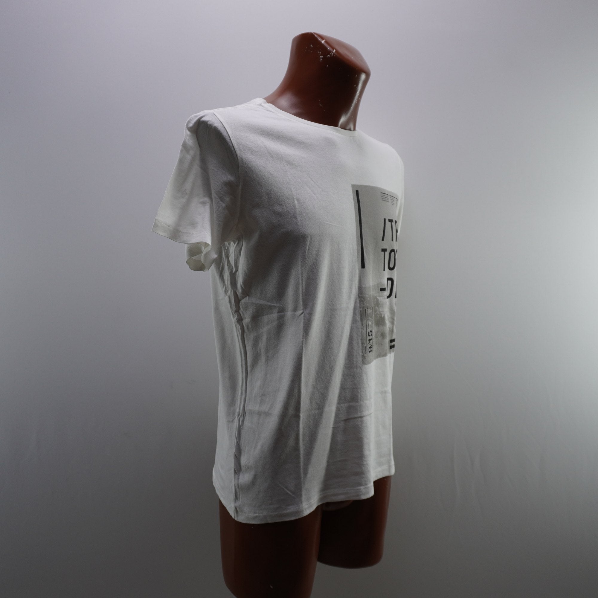 Camiseta de Manga Corta Mango para Hombre Usada - Blanca, S