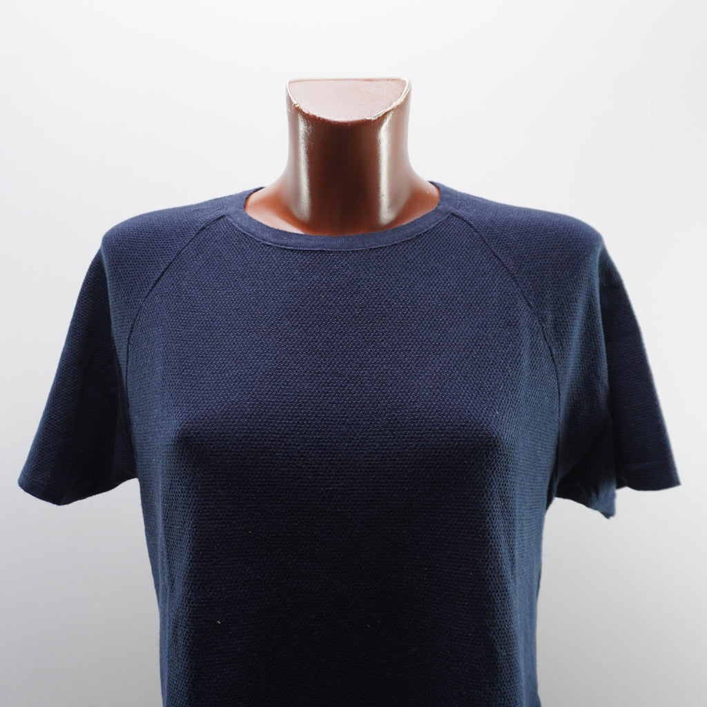 Camiseta de Manga Corta Pull & Bear para Mujer Usada - Azul Marino, S