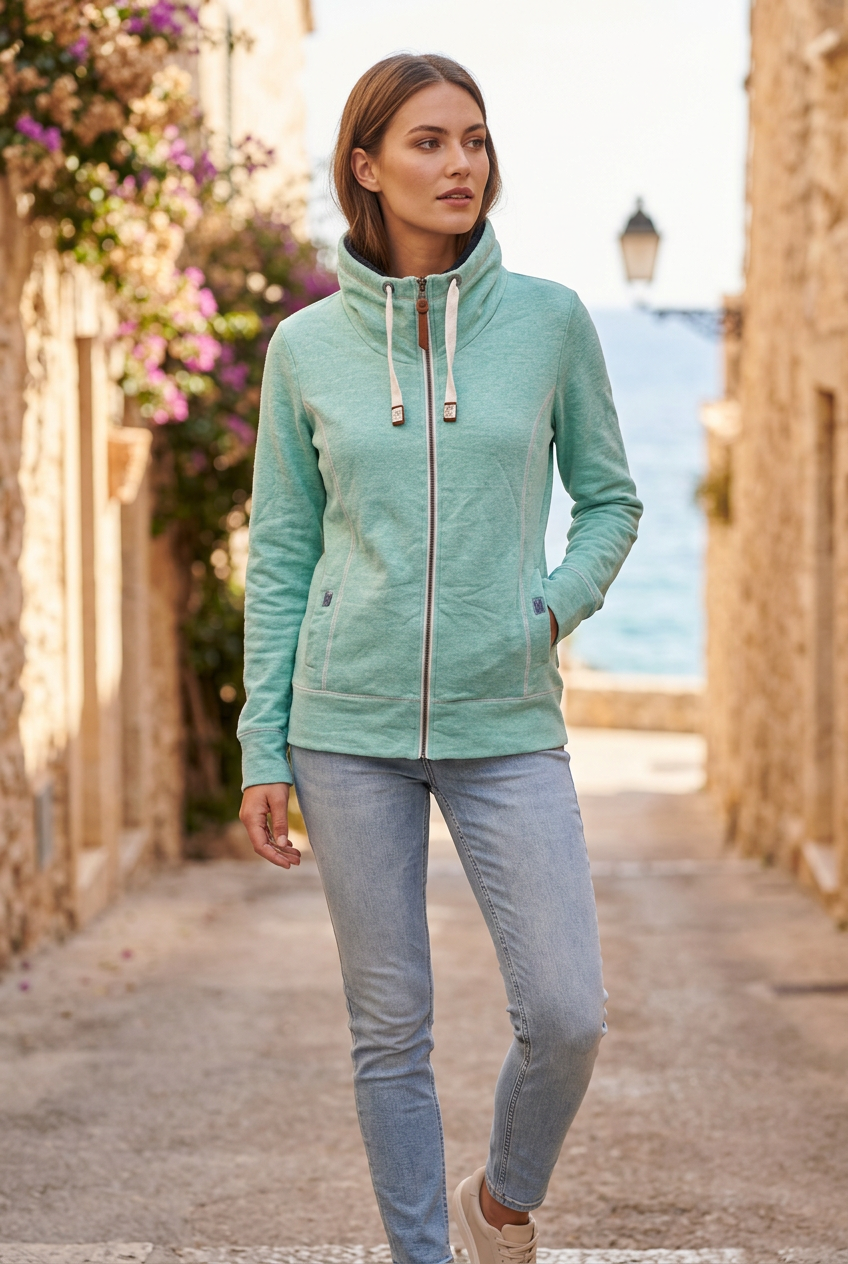 Sudadera con Capucha Bench para Mujer Usada - Verde, M