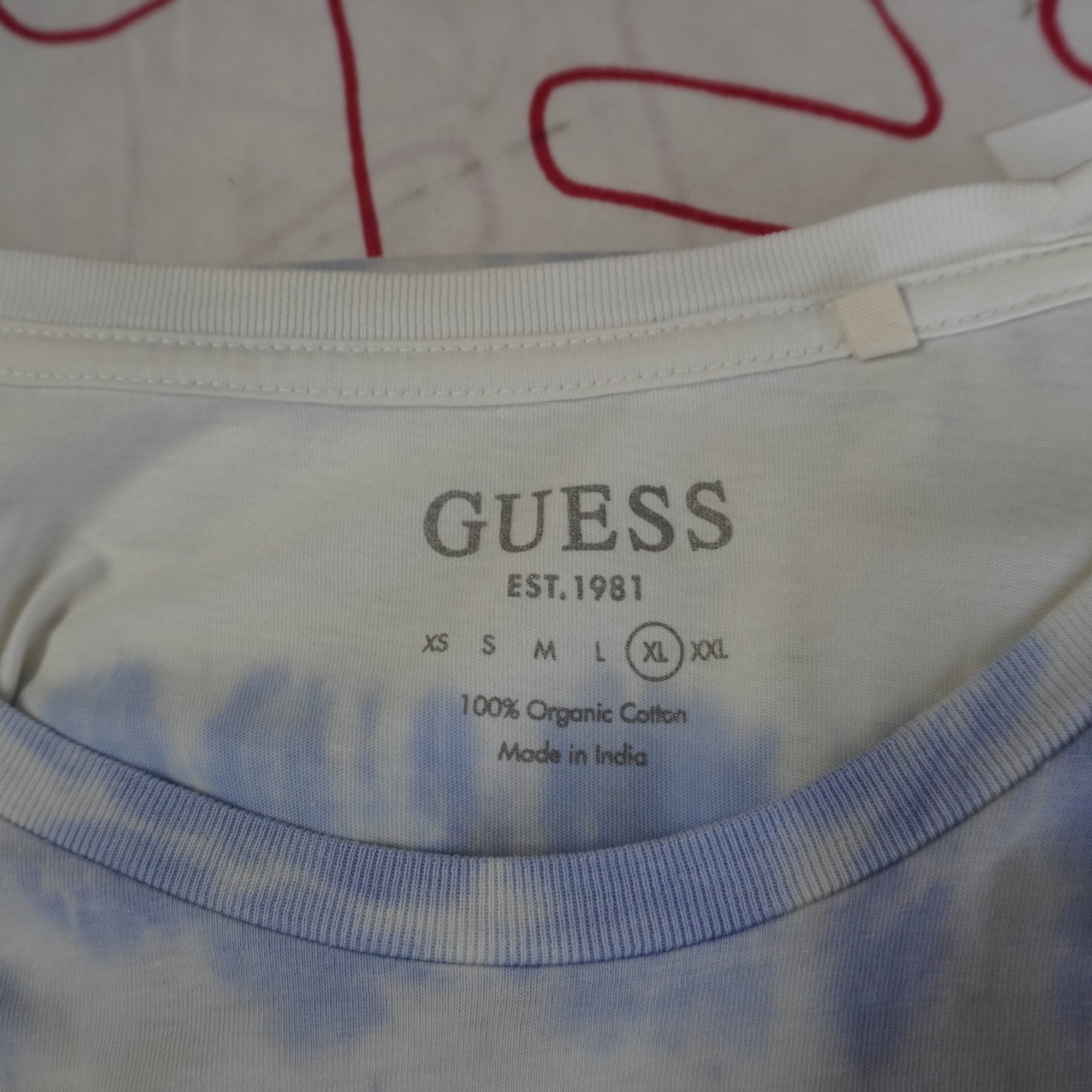 Camiseta de Manga Corta Guess para Hombre Usada - Azul, XL