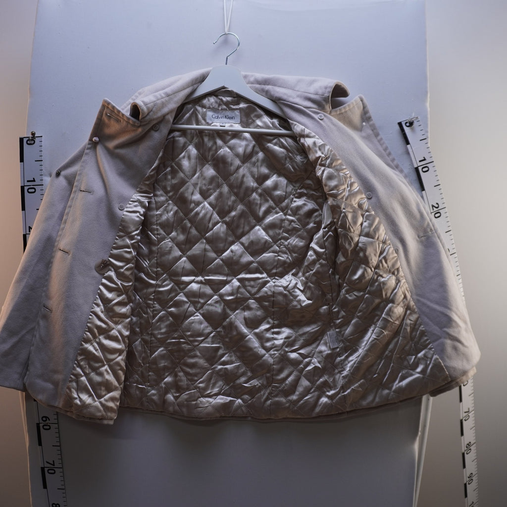 Sobretodo Calvin Klein para Mujer Usado - Blanco, Pequeño (S)