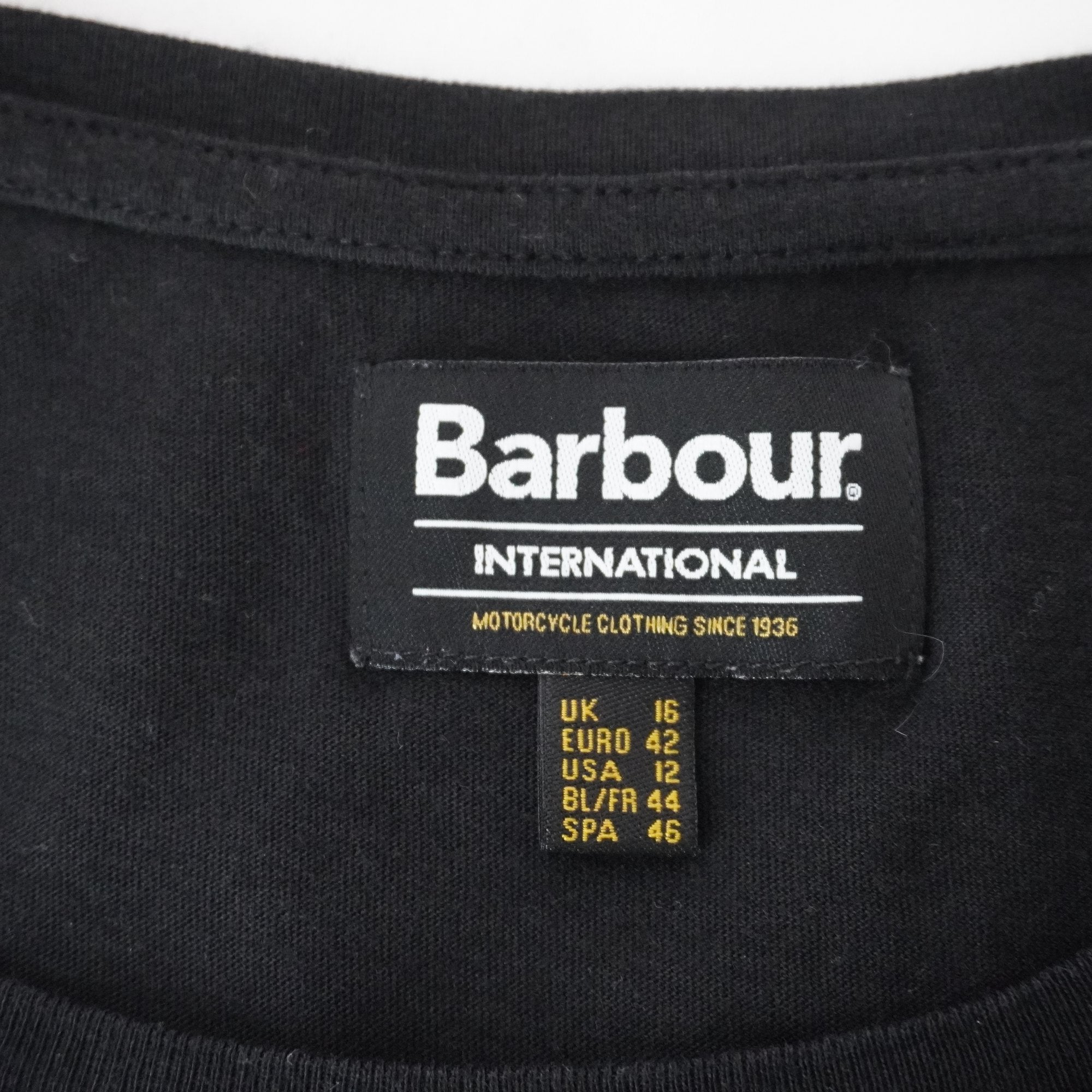Camiseta Barbour para Mujer Usada - Negra, XL