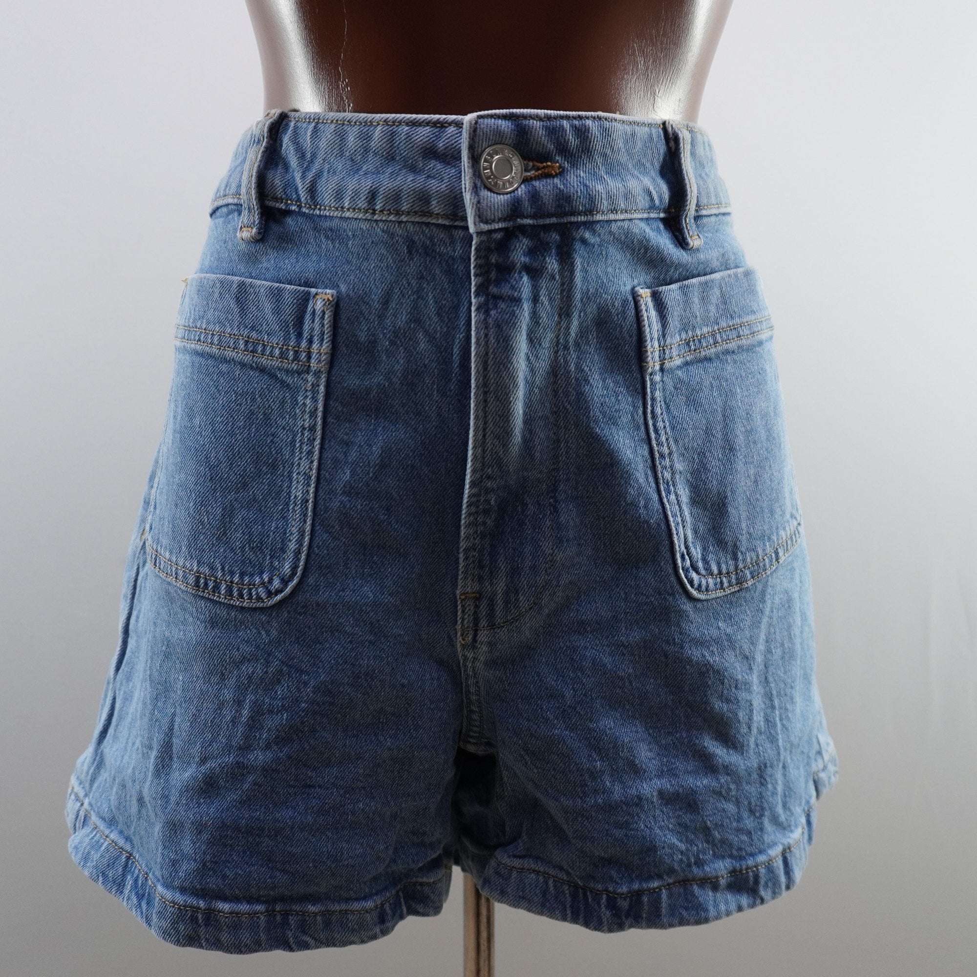 Pantalones Cortos Vaqueros MNG para Mujer Usados - Azul, XXL