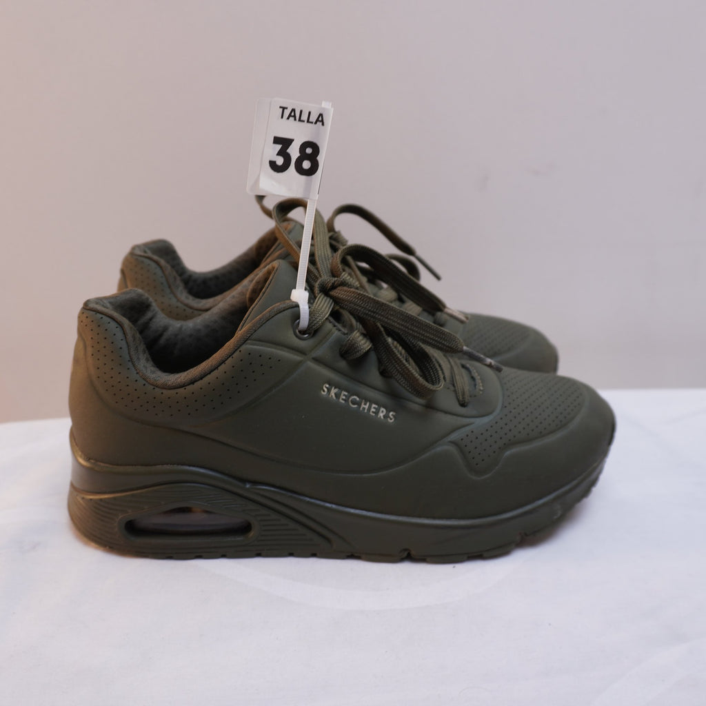 Zapatillas Skechers para Mujer Usadas - Verde, 38