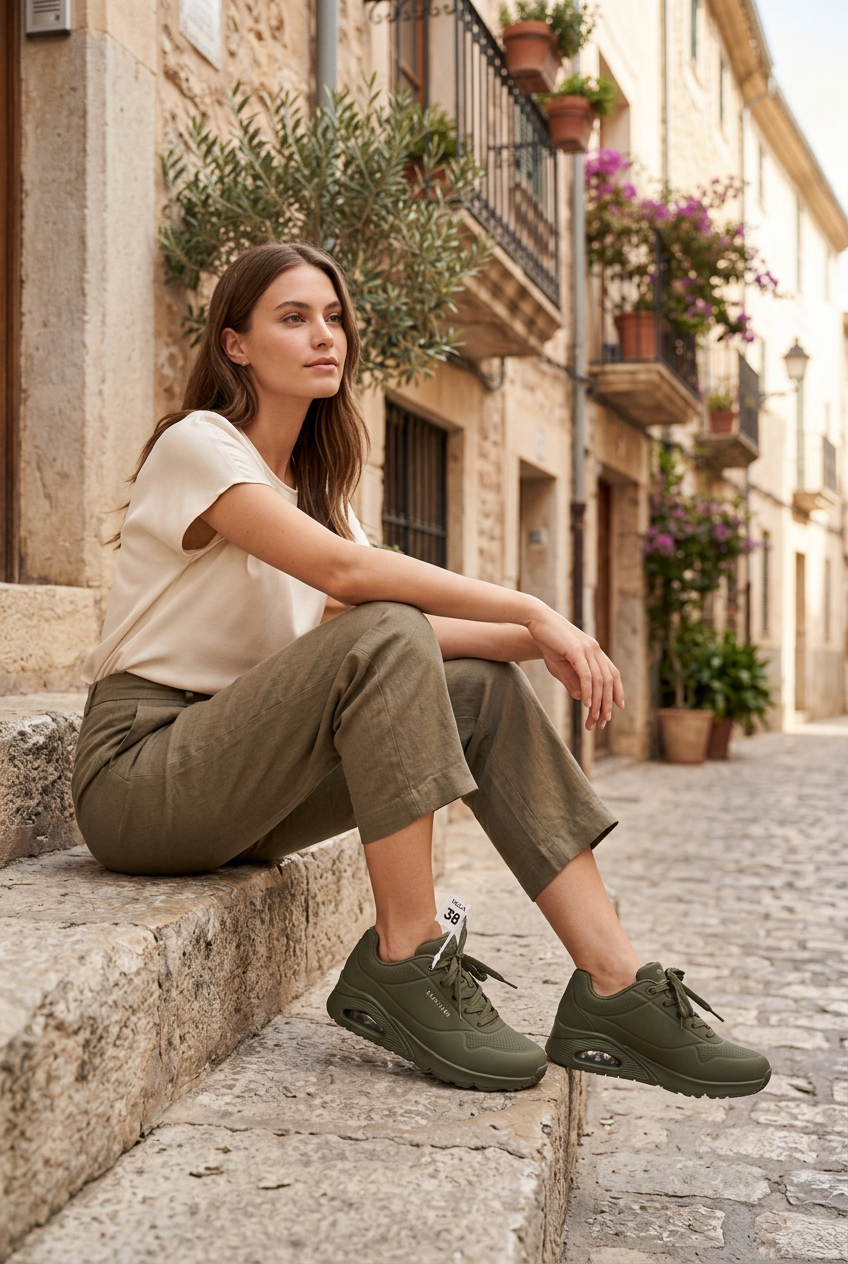 Gebrauchte Skechers Damen-Sneaker - Grün, 38