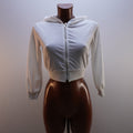 Sudadera con Capucha Italian Style para Mujer Usada - Blanca, XXS