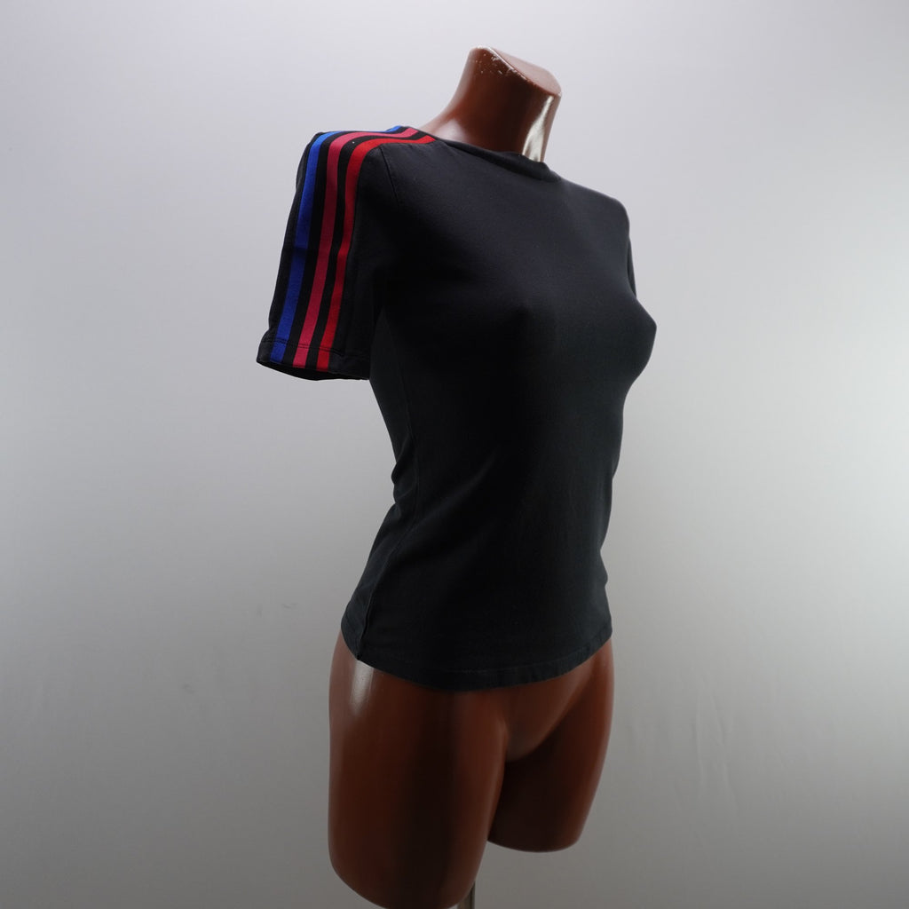 Camiseta de Manga Corta Adidas para Mujer - Negro, Talla 36, Usada en Muy Buen Estado