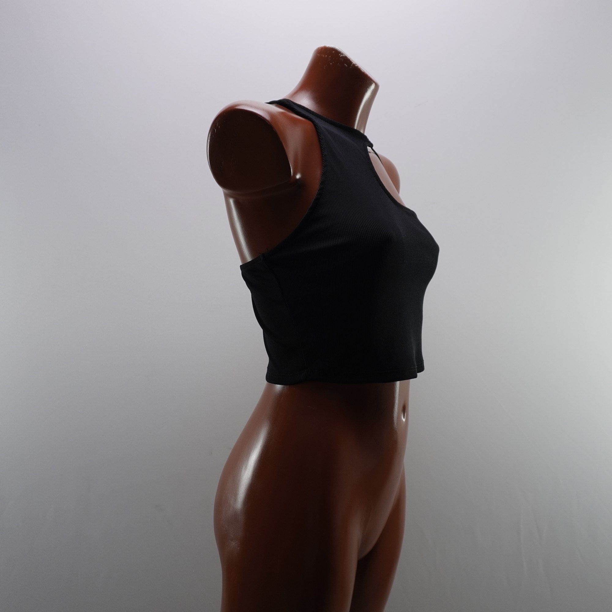 Camiseta sin Mangas Bershka para Mujer - Negra, M - Usada en Muy Buen Estado