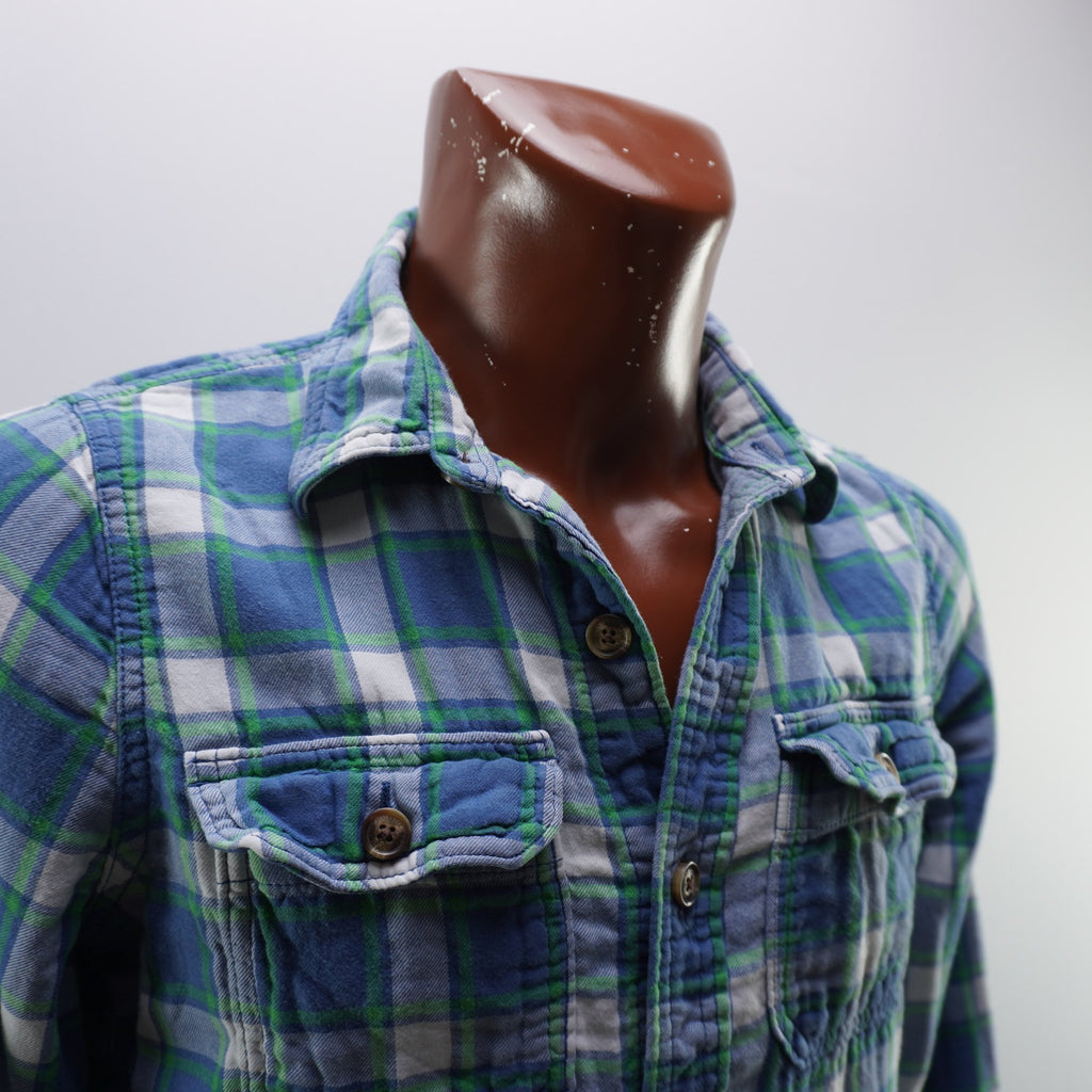 Camisa Abercrombie & Fitch para Hombre Usada - Verde a Cuadros, Largo