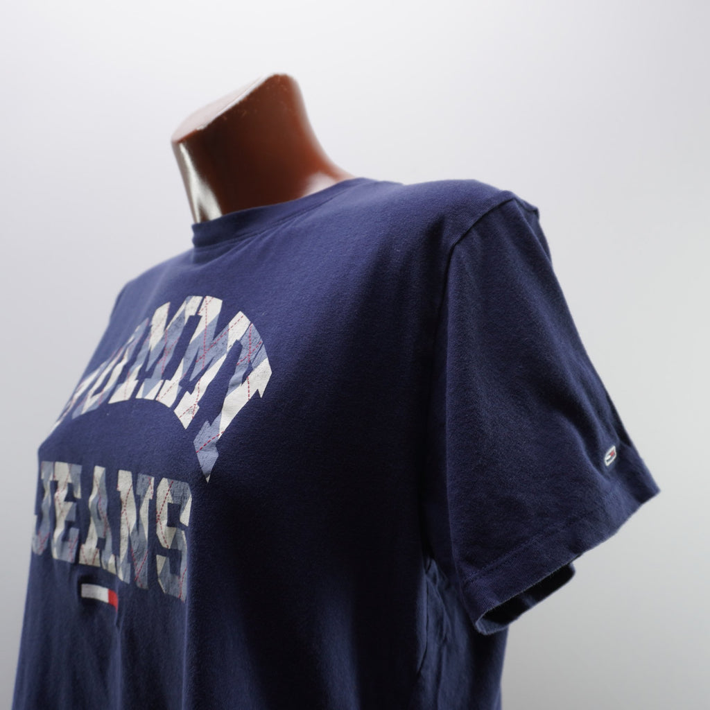 Camiseta de Manga Corta Tommy Hilfiger para Mujer Usada - Azul Marino, M