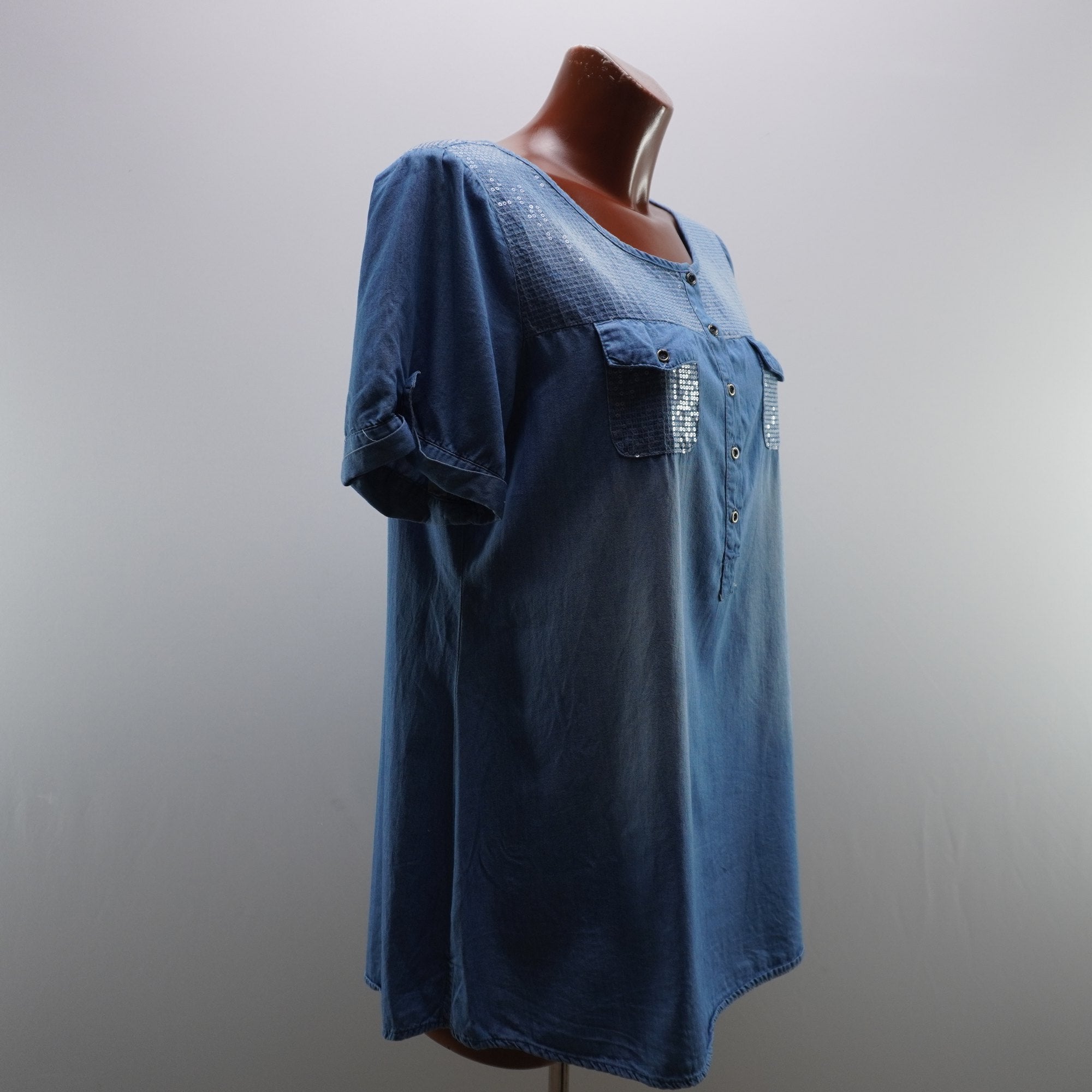 Camiseta de Manga Corta Anany para Mujer Usada - Azul, M