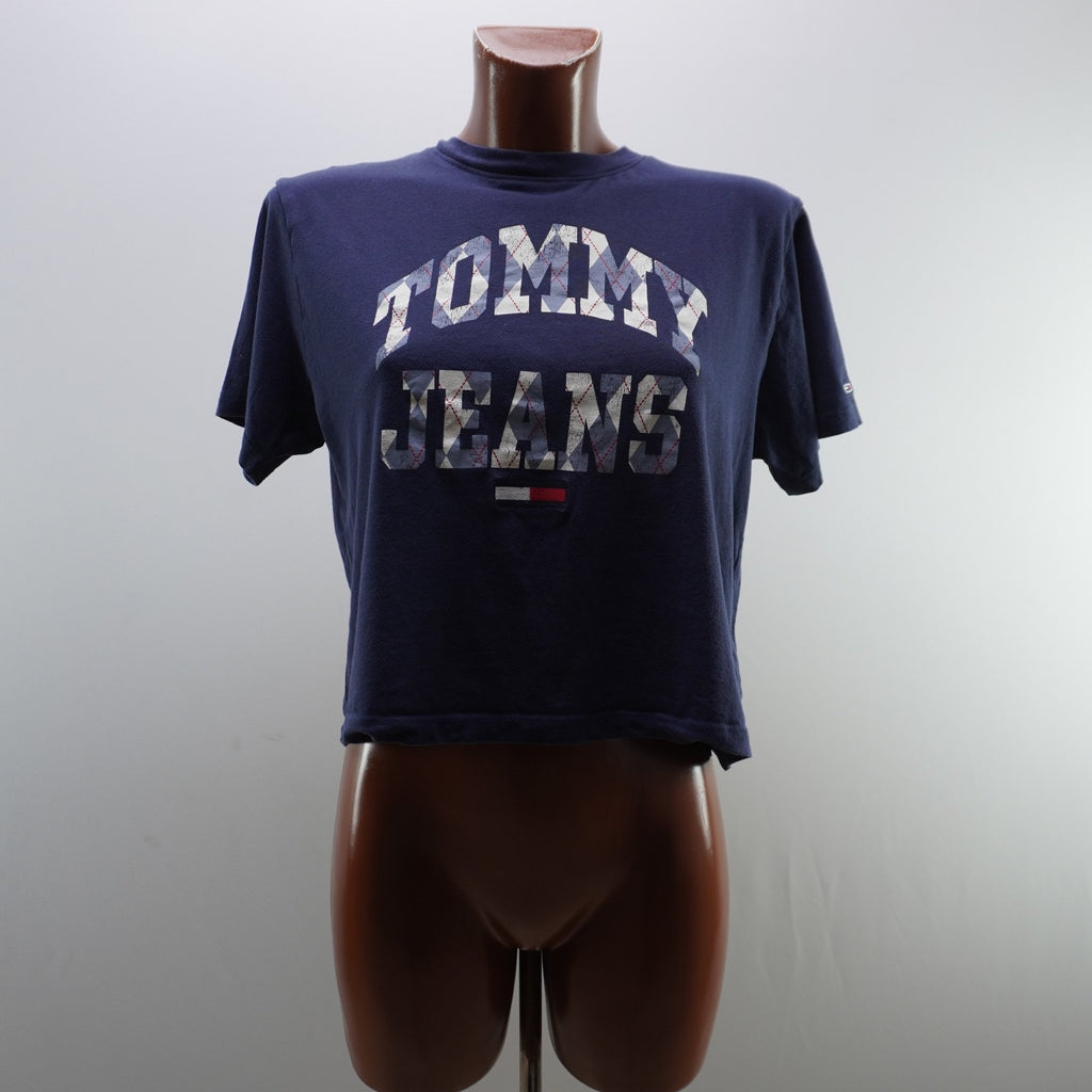 Camiseta de Manga Corta Tommy Hilfiger para Mujer Usada - Azul Marino, M