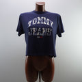 Camiseta de Manga Corta Tommy Hilfiger para Mujer Usada - Azul Marino, M