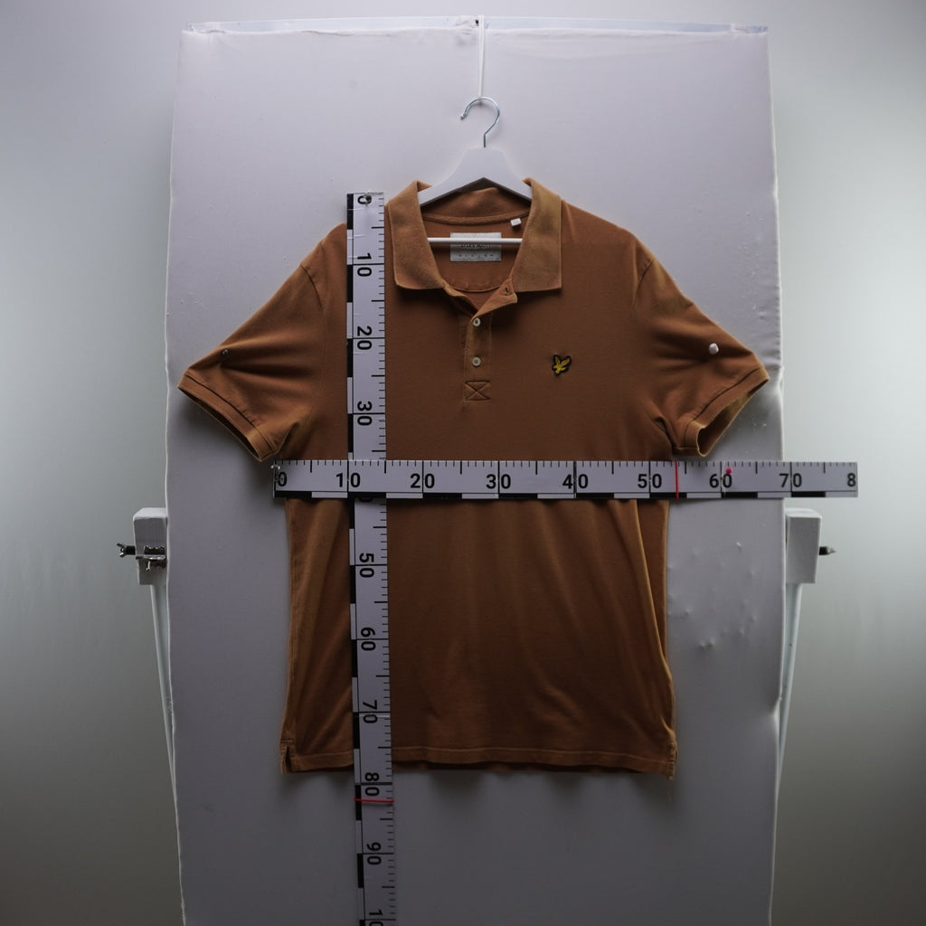 Camiseta de Manga Corta Lyle & Scott para Hombre - Marrón, L (Usada en Muy Buen Estado)