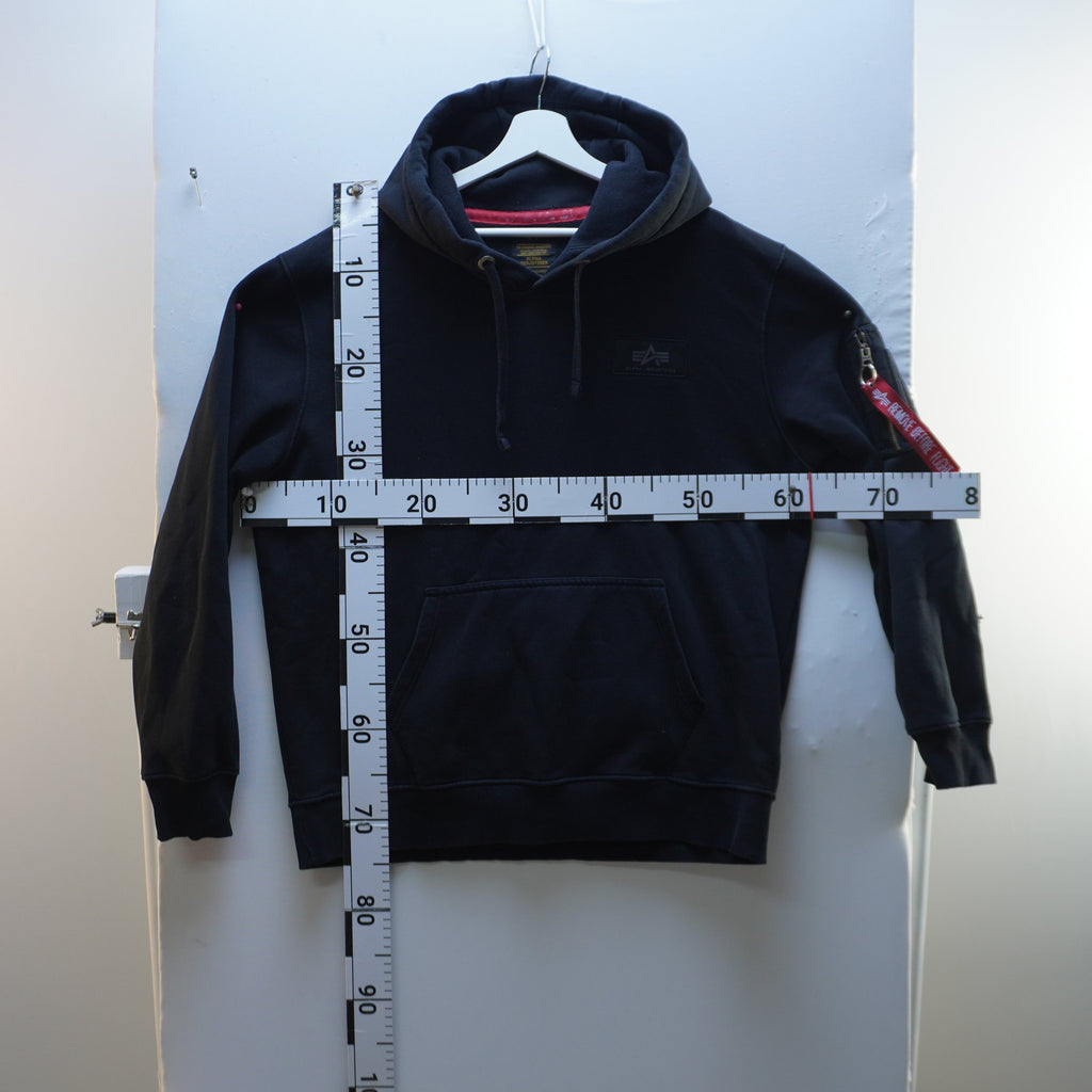 Sudadera con Capucha Alpha Industries para Hombre Usada - Negra, XL
