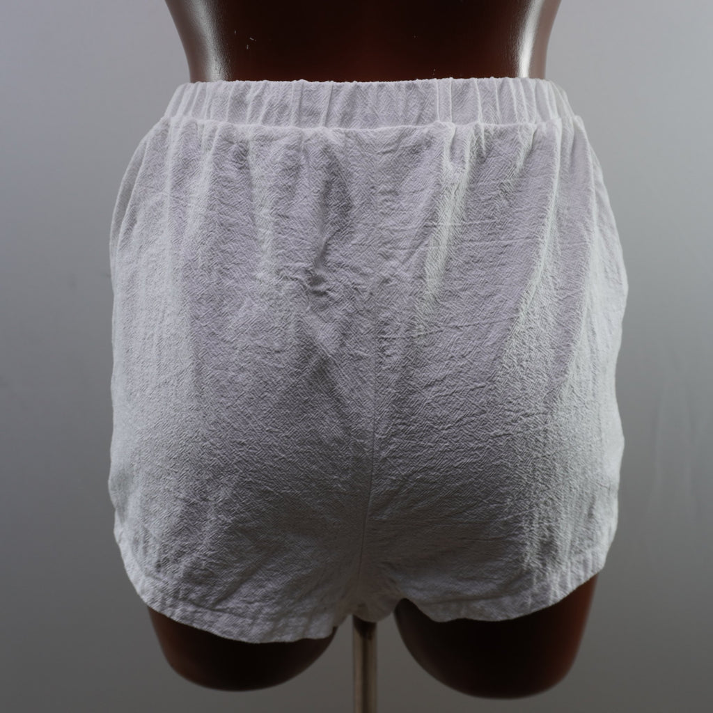 Pantalones Cortos Chinos Italian Style para Mujer Usados - Blanco, S