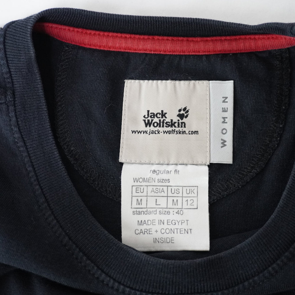 Camiseta de Manga Corta Jack Wolfskin para Mujer Usada - Negro, M