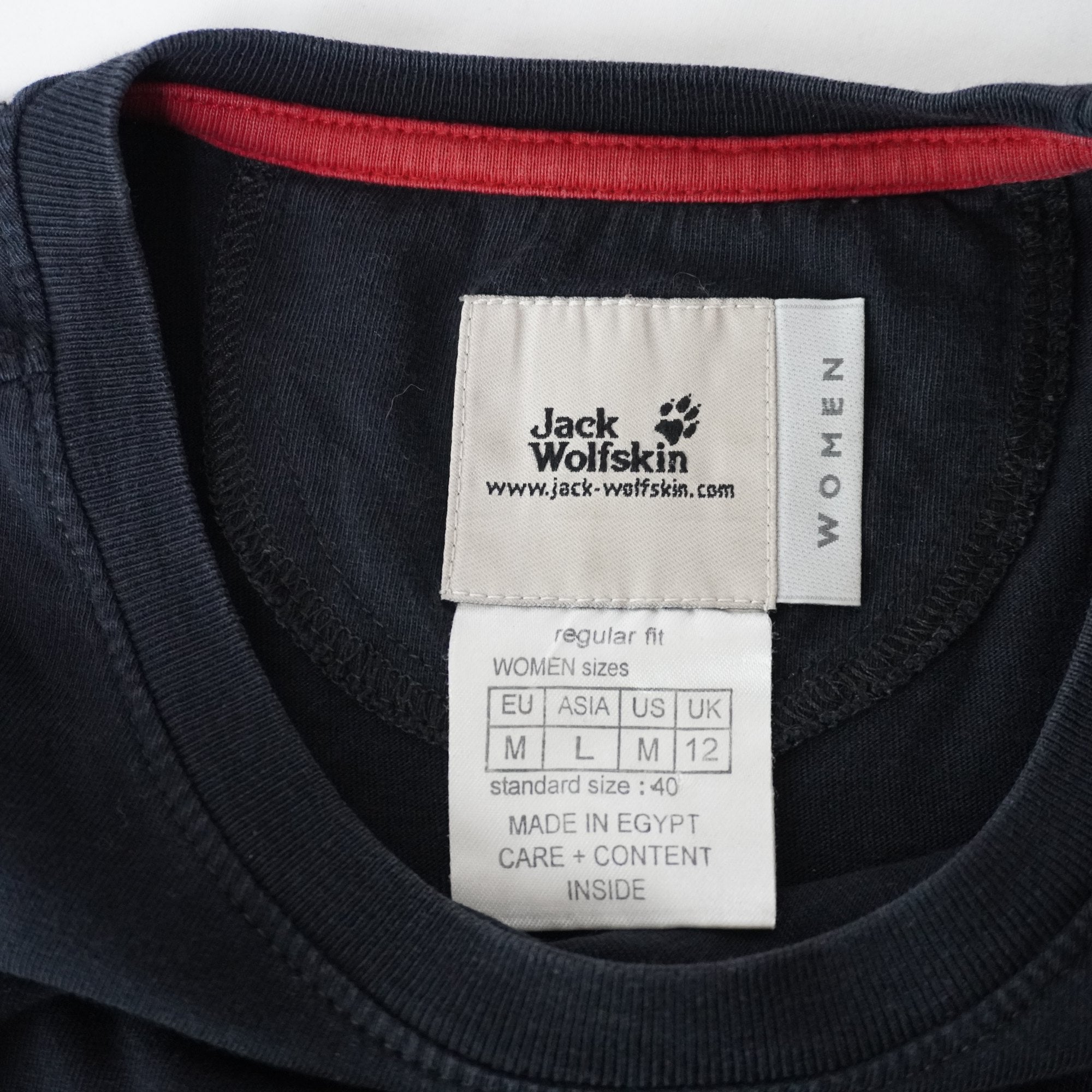 Camiseta de Manga Corta Jack Wolfskin para Mujer Usada - Negro, M