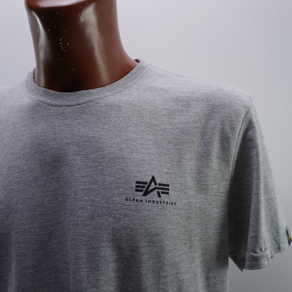 Camiseta de Manga Corta Alpha Industries para Hombre - Gris, XL, Usada en Muy Buen Estado