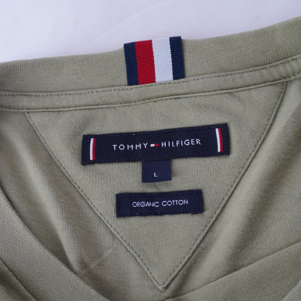 Camiseta de Manga Corta Tommy Hilfiger para Hombre Usada - Verde, L
