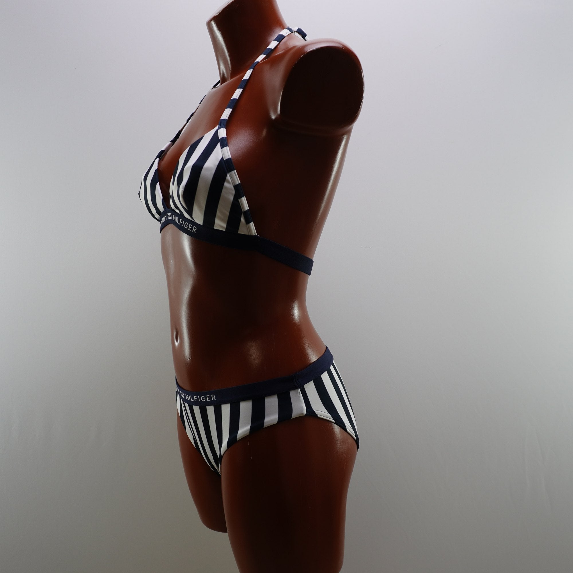 Vestido de Baño Tommy Hilfiger para Mujer Usado - Blanco a Rayas, S