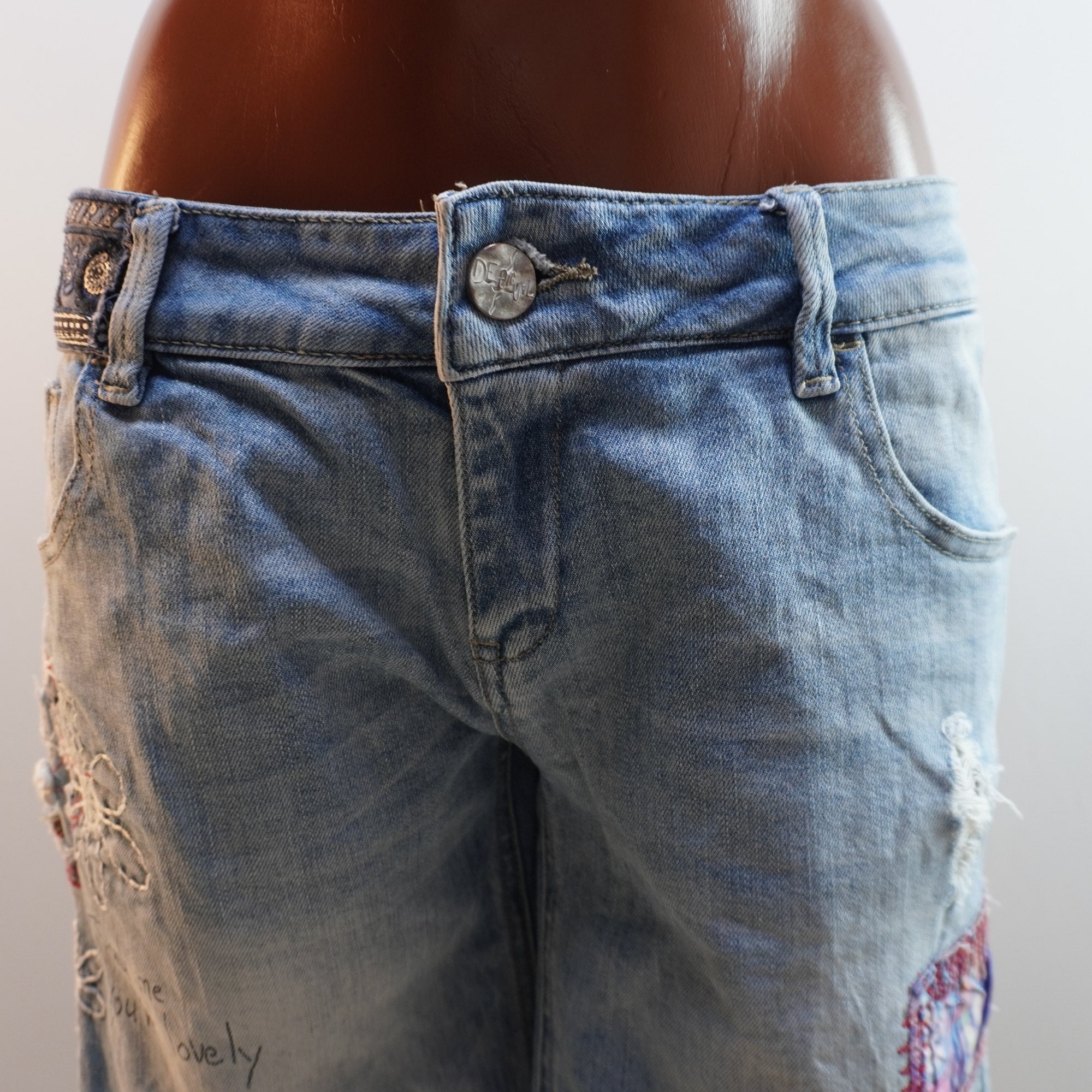 Pantalones Cortos Vaqueros Desigual para Mujer Usados - Azul, L