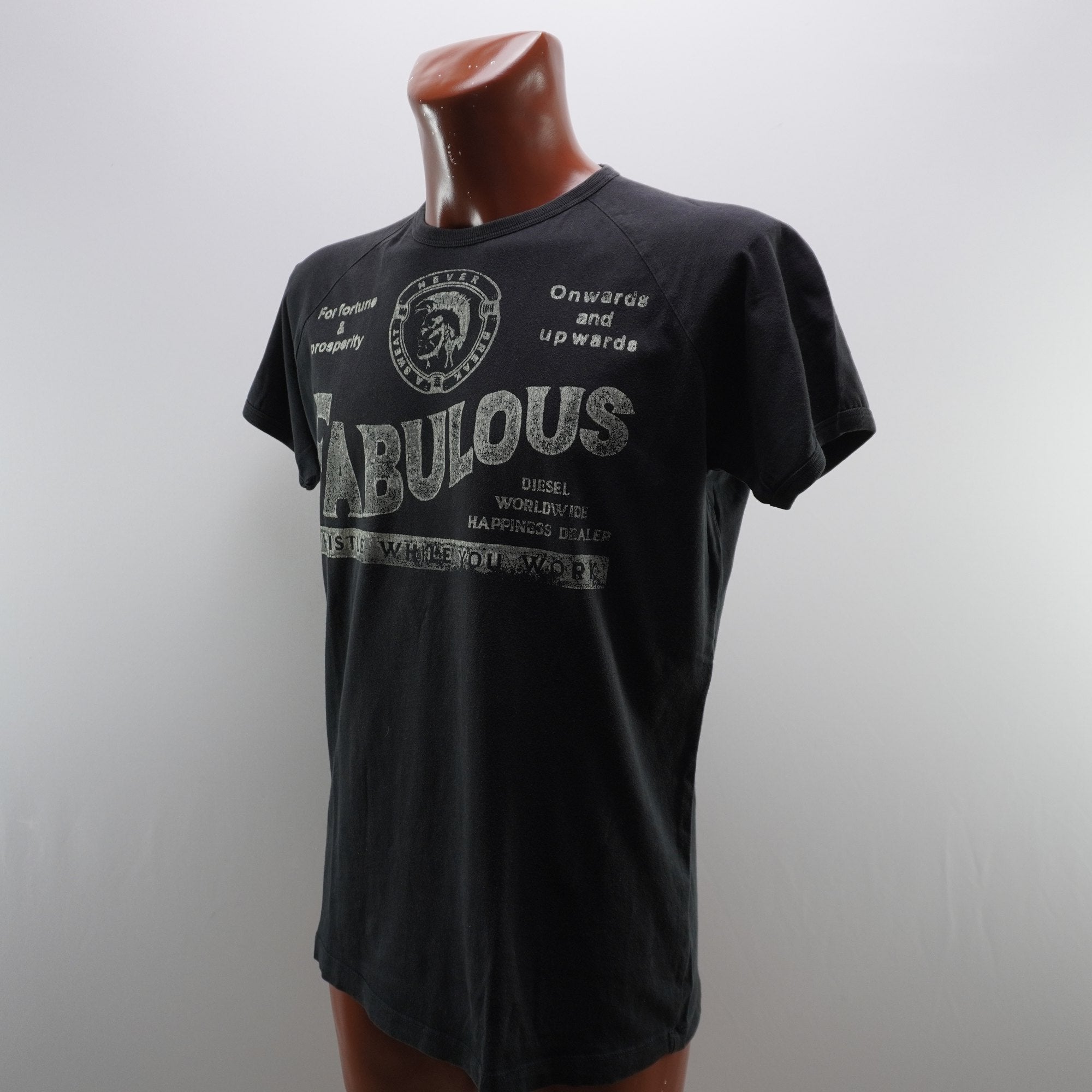 Camiseta de Manga Corta Diesel para Hombre Usada - Negra, L