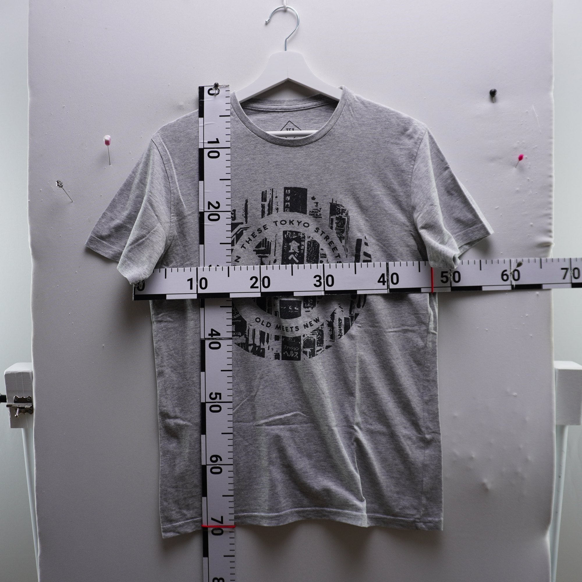 Camiseta de Manga Corta Tex para Hombre Usada - Gris, S