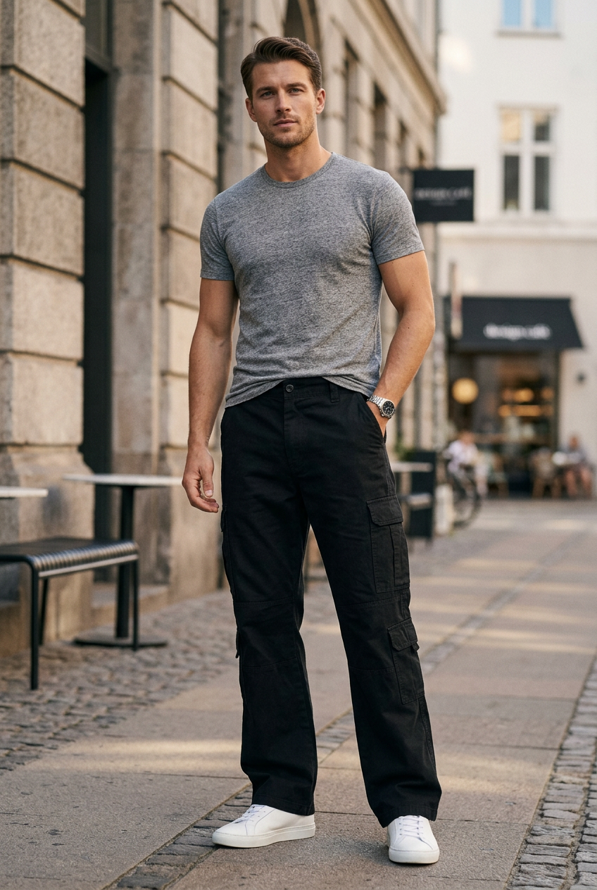 Gebrauchte Brandt Cargohose für Herren – Schwarz, XXXL