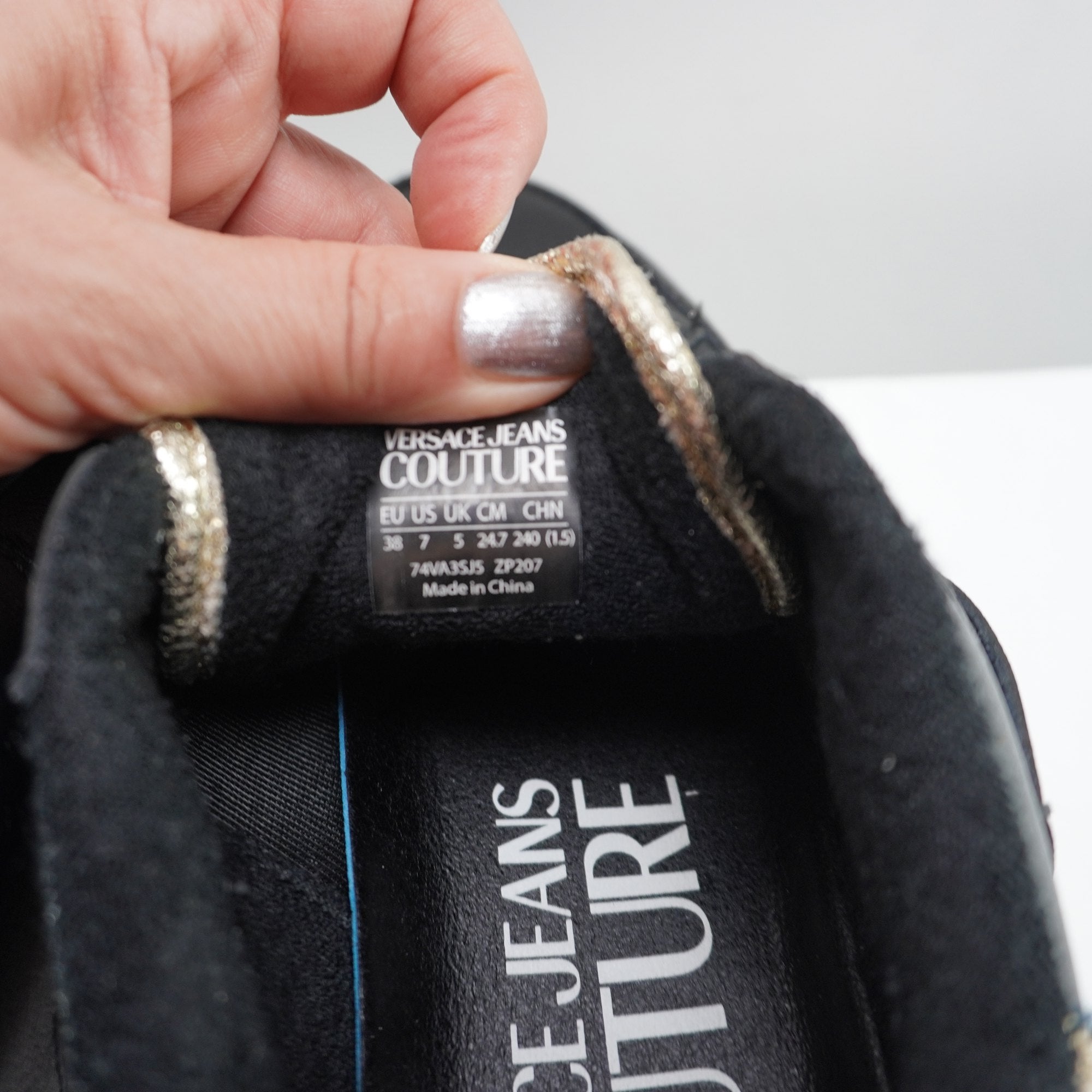 Zapatillas Versace para Mujer Usadas - Negros, Talla 38