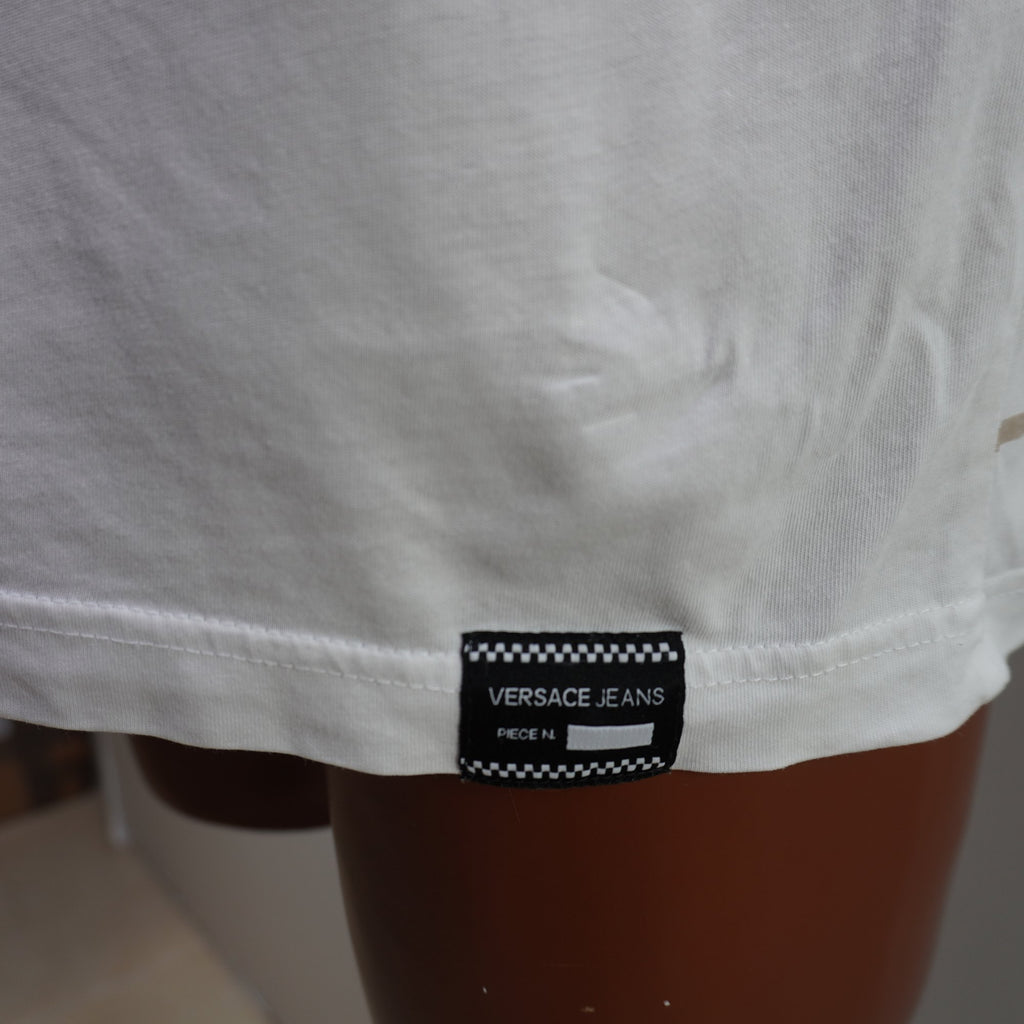 Camiseta de Manga Corta Versace para Hombre - Blanco, XXL, Usada en Muy Buen Estado