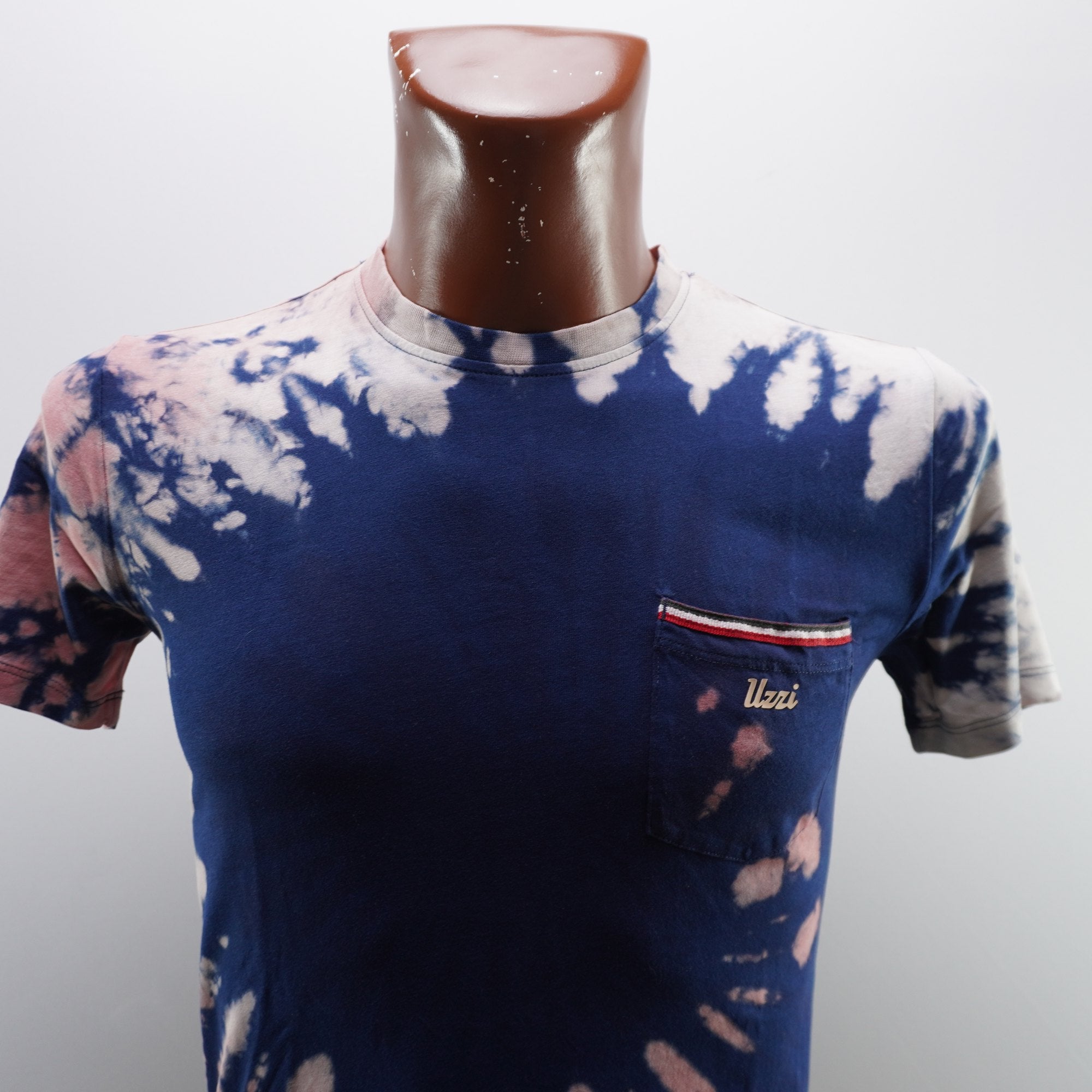 Camiseta de Manga Corta Uzzi para Hombre Usada - Azul Marino, XS