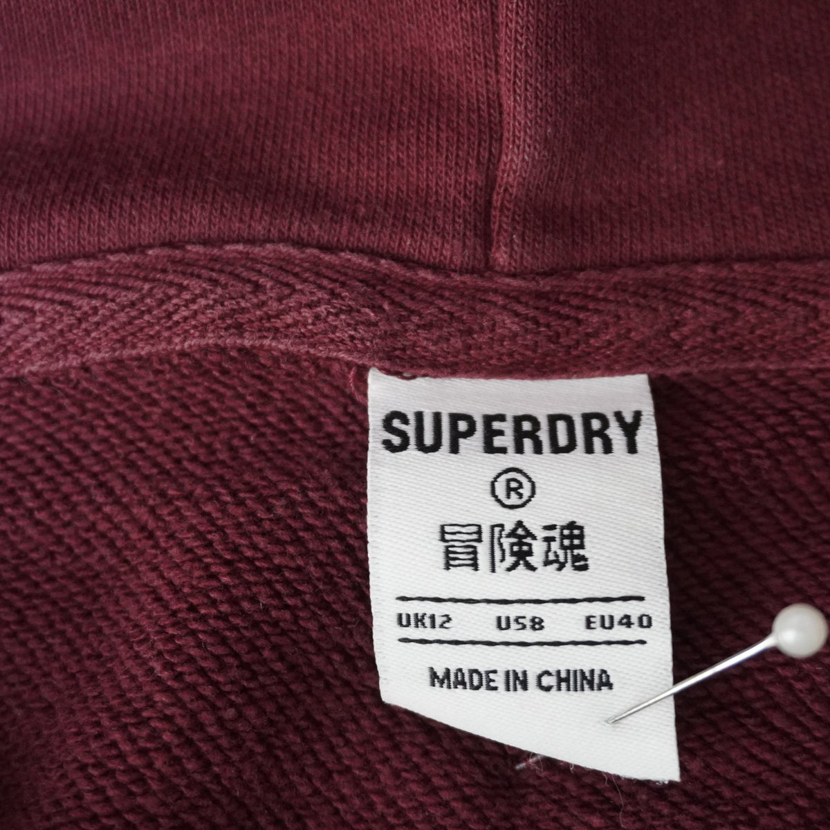 Sudadera con Capucha Superdry para Mujer Usada - Roja, L