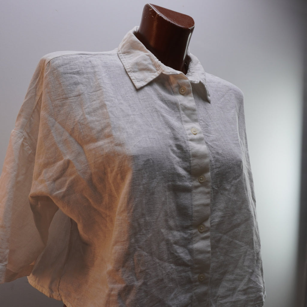 Camisa Henley Italian Style para Mujer Usada - Beige, XL