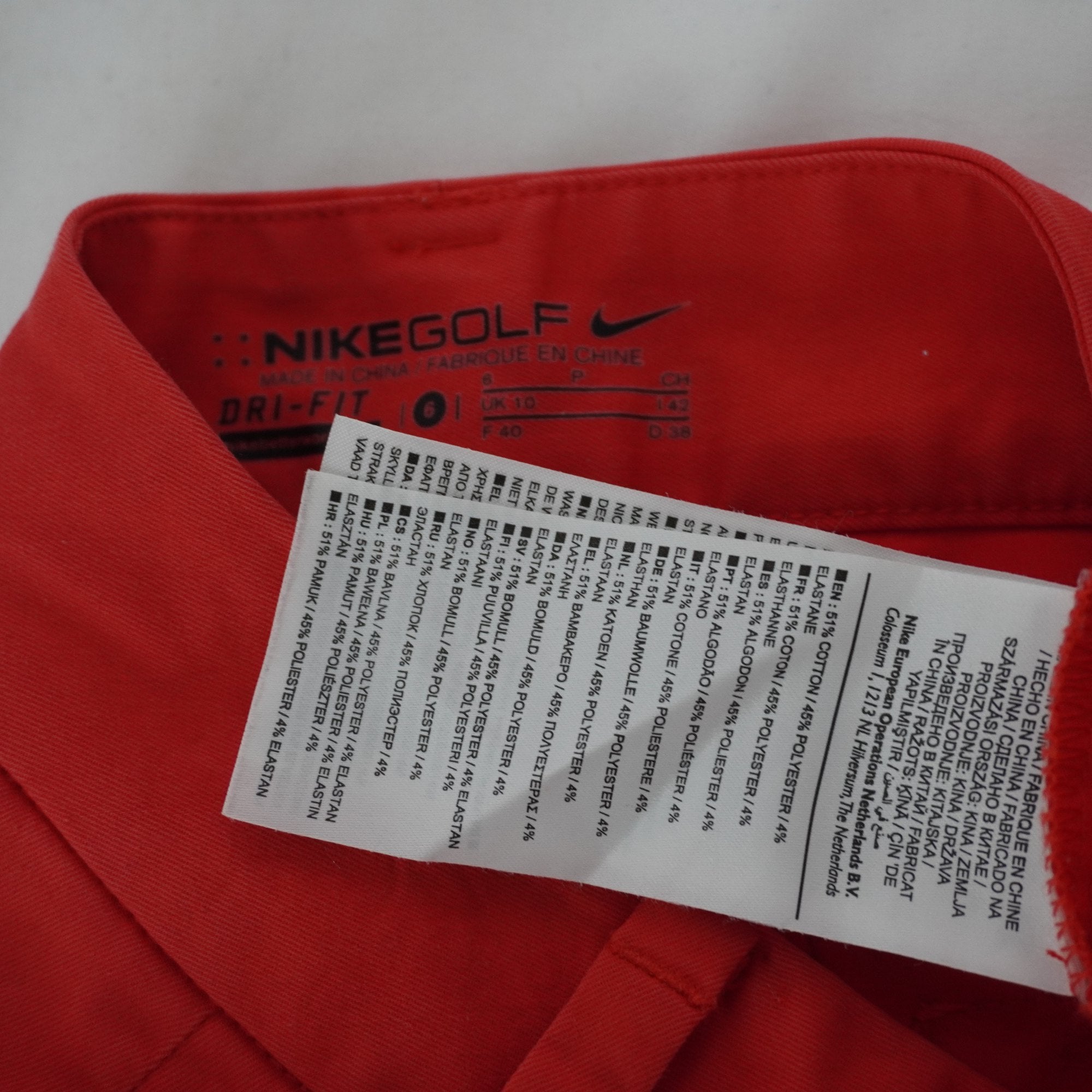 Pantalones Cortos Vaqueros Nike para Mujer Usados - Rojos, L