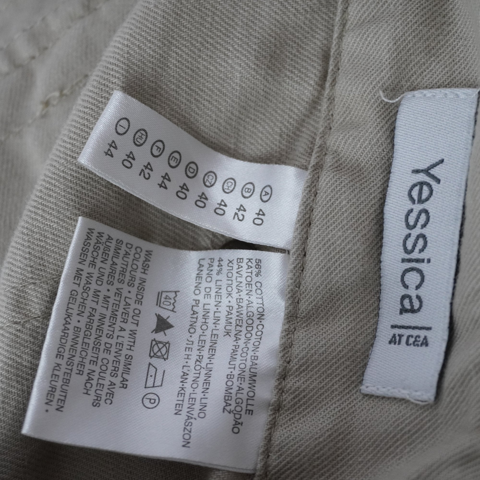 Pantalones Cortos Vaqueros Yessica para Mujer Usados - Beige, L