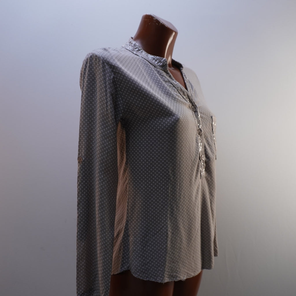 Camisa Henley Italian Style para Mujer Usada - Gris, M