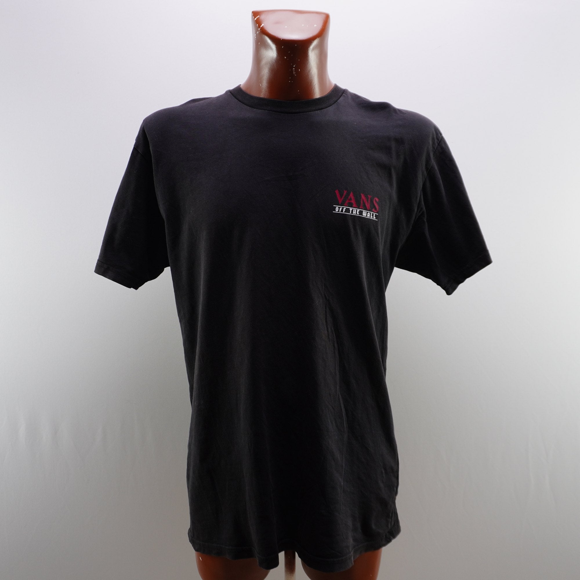 Camiseta de Manga Corta Vans para Hombre Usada - Negra, L