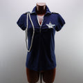 Camiseta de Manga Corta Italian Style para Mujer - Azul, M, Usada en Muy Buen Estado