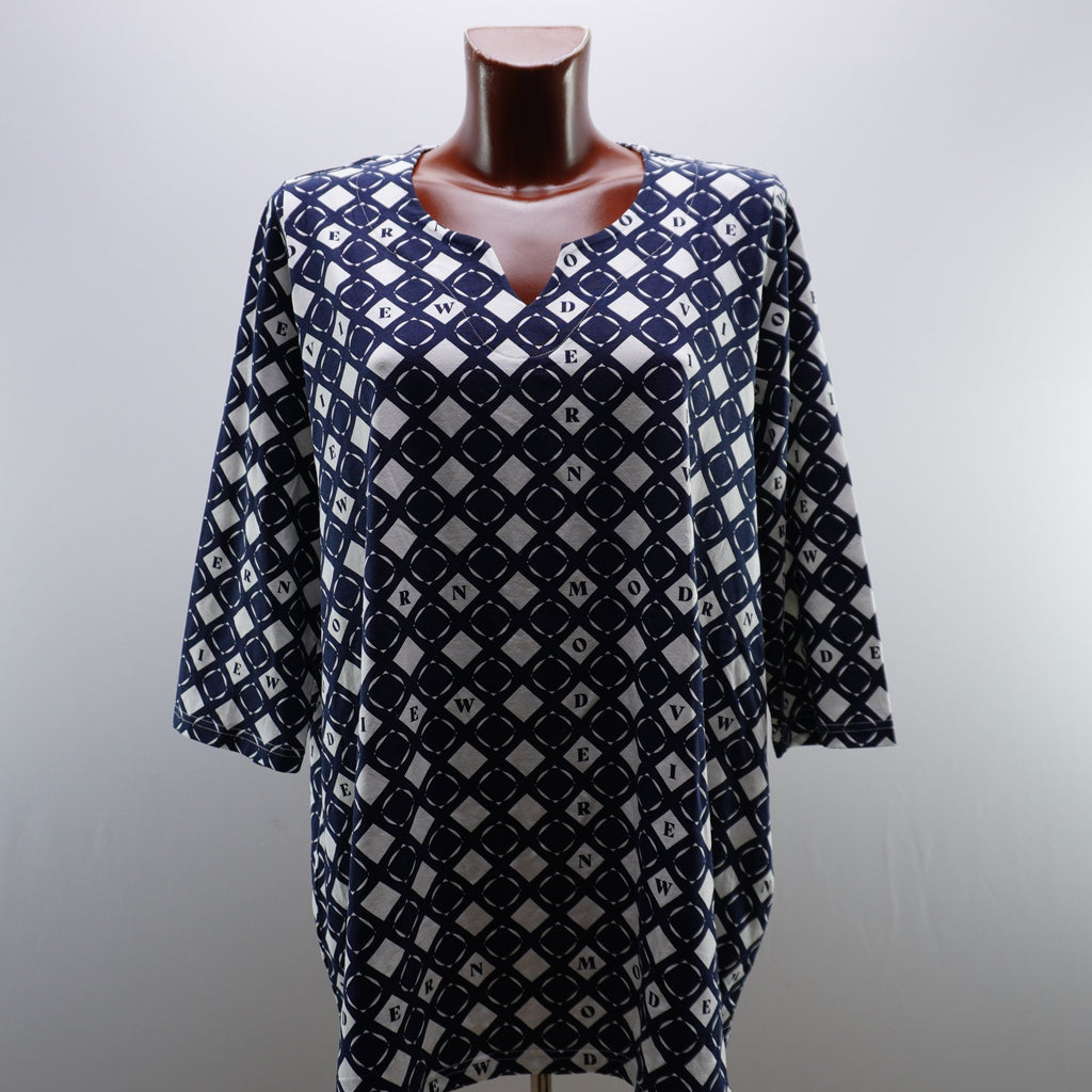 Camiseta Ulla Popken para Mujer Usada - Azul Marino, XXXL