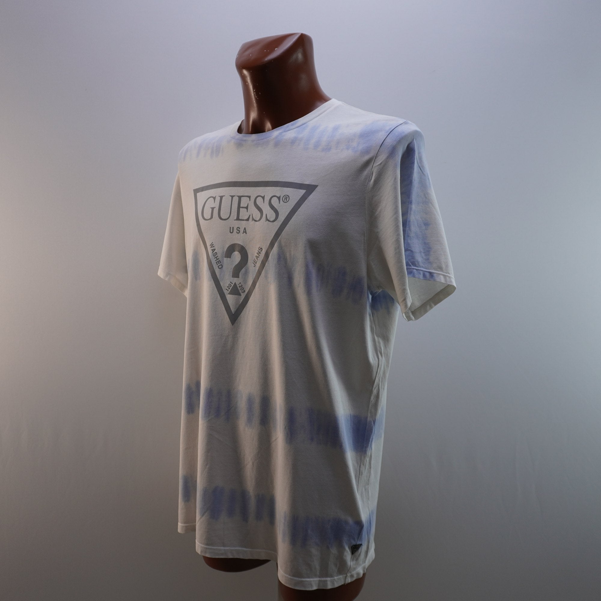 Camiseta de Manga Corta Guess para Hombre Usada - Azul, XL