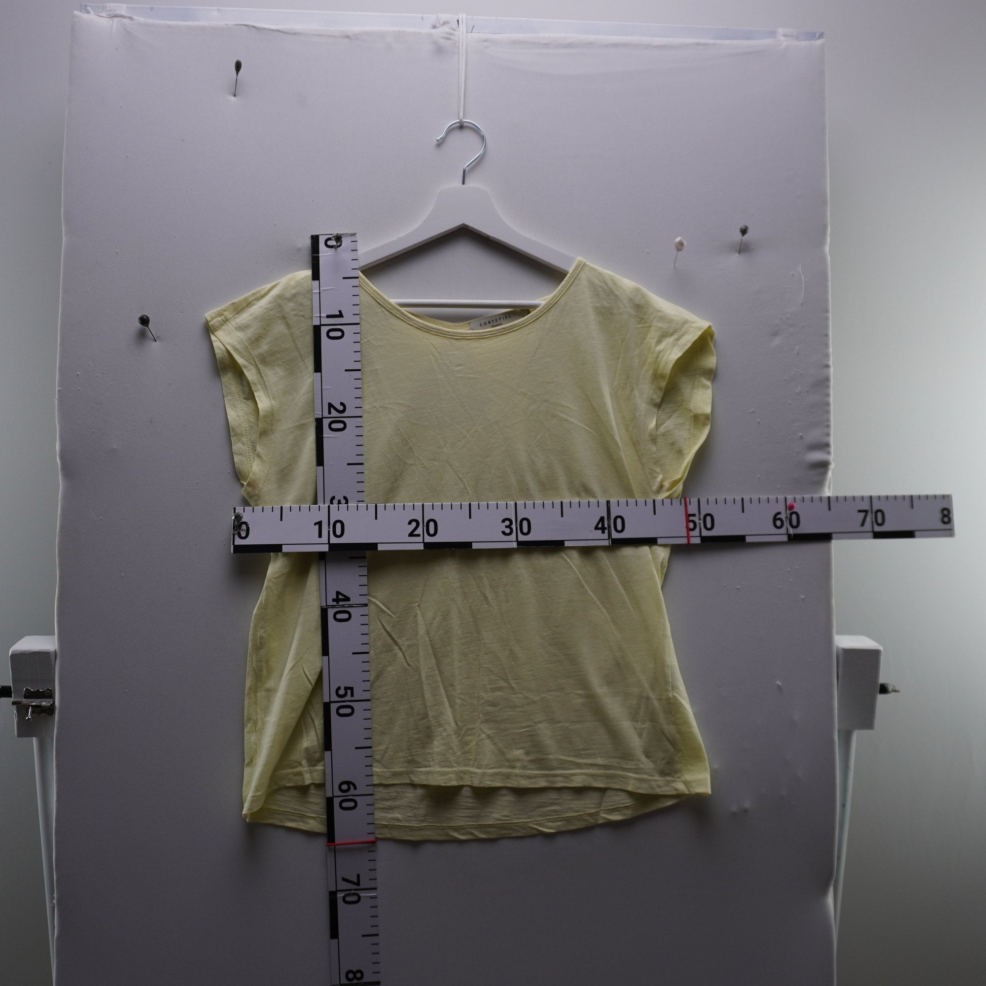 Camiseta Cortefiel para Mujer Usada - Amarillo, S