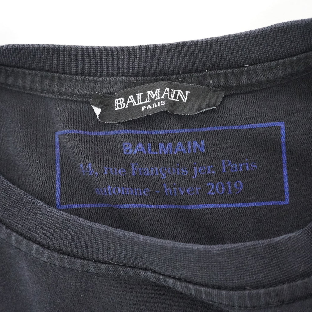 Camiseta de Manga Corta Balmain para Hombre Usada - Negra, M
