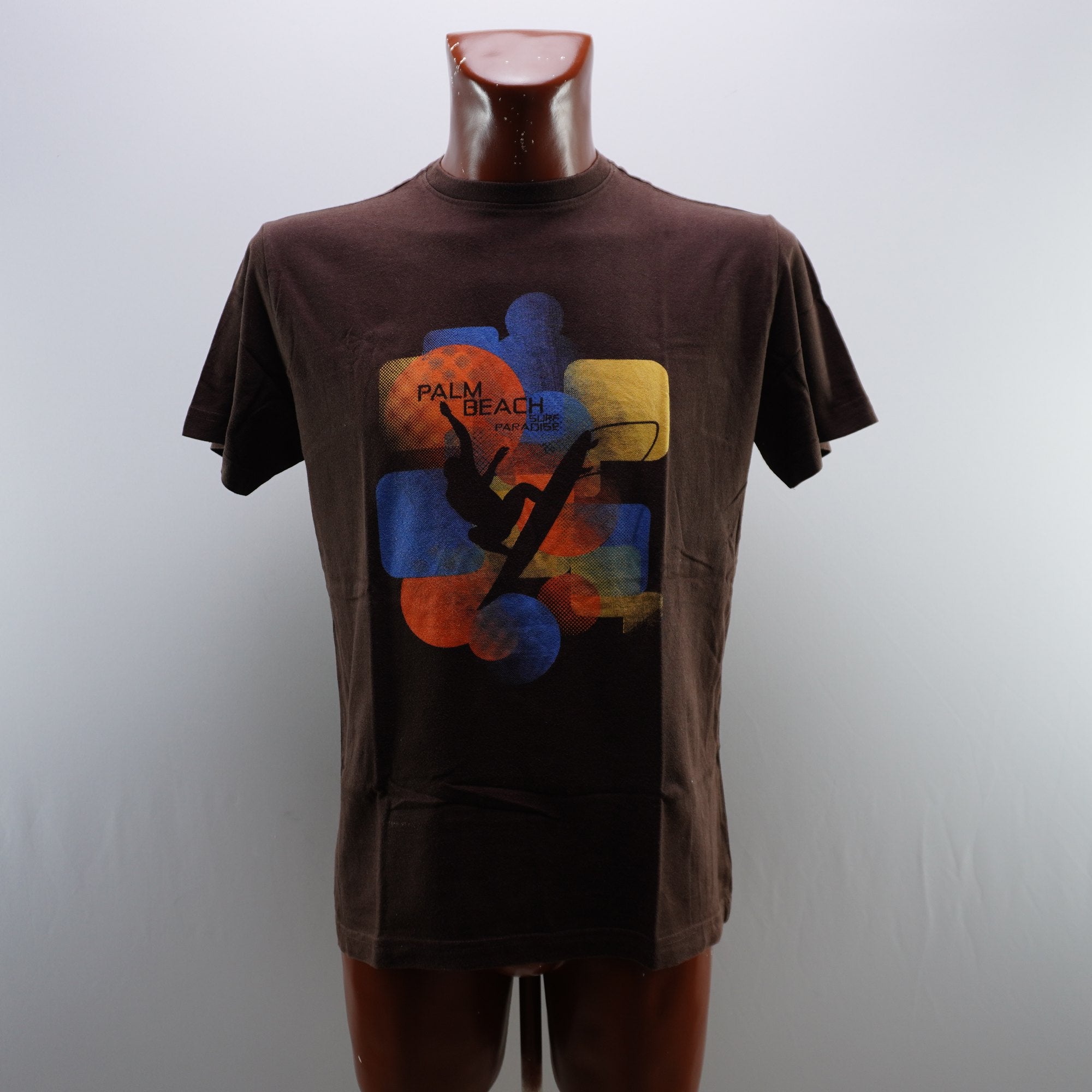 Camiseta de Manga Corta Palm Beach para Hombre Usada - Marrón, M