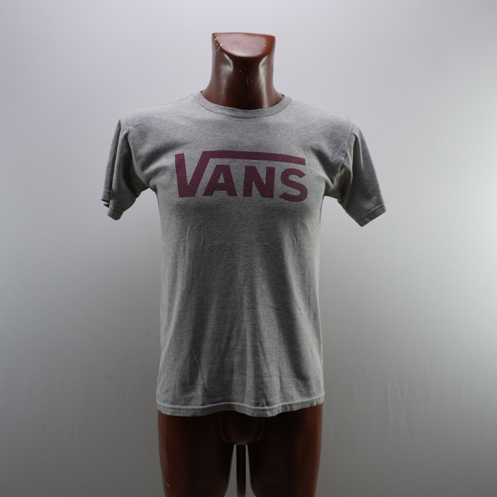 Camiseta de Manga Corta Vans para Hombre - Gris, S, Usada en Muy Buen Estado