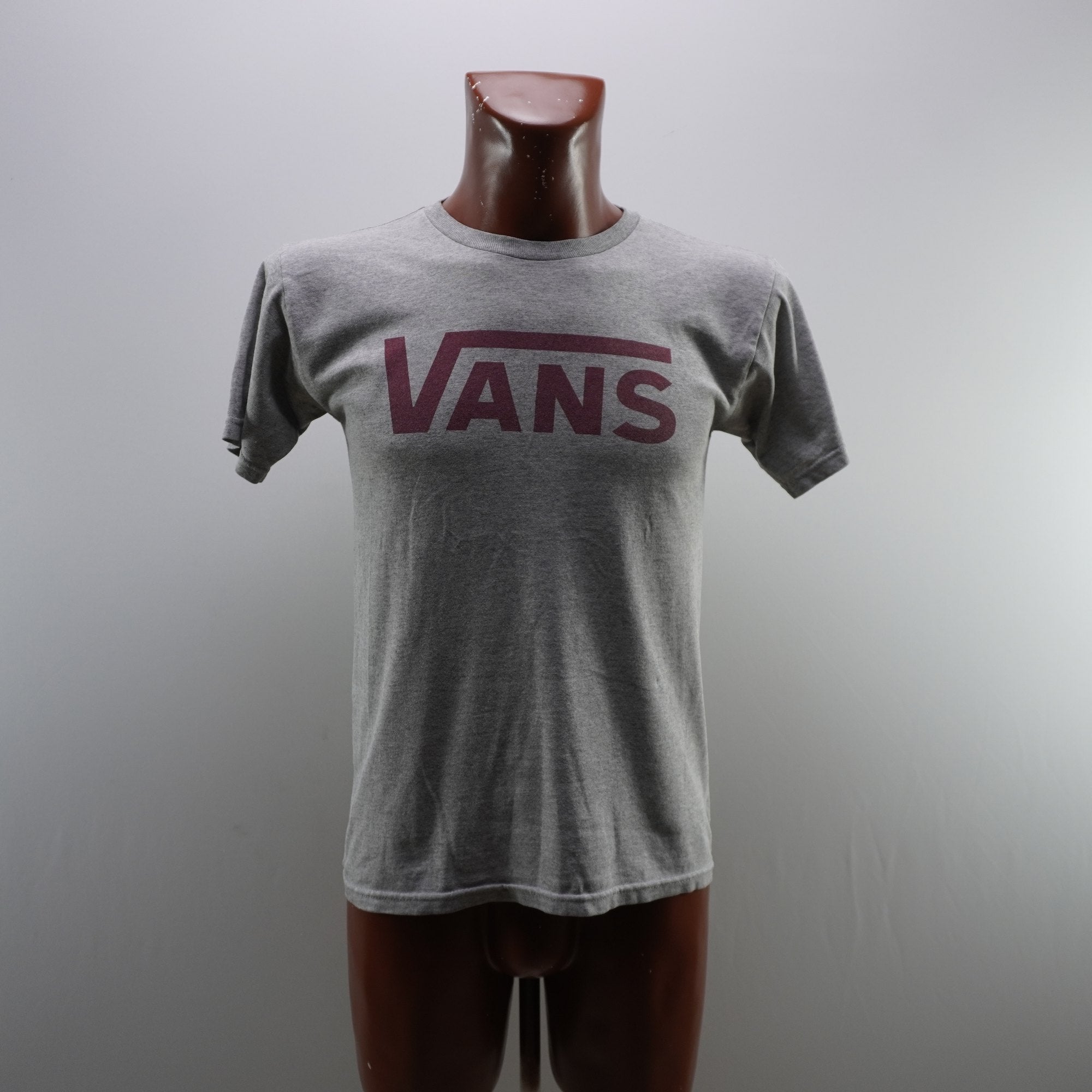Camiseta de Manga Corta Vans para Hombre - Gris, S, Usada en Muy Buen Estado